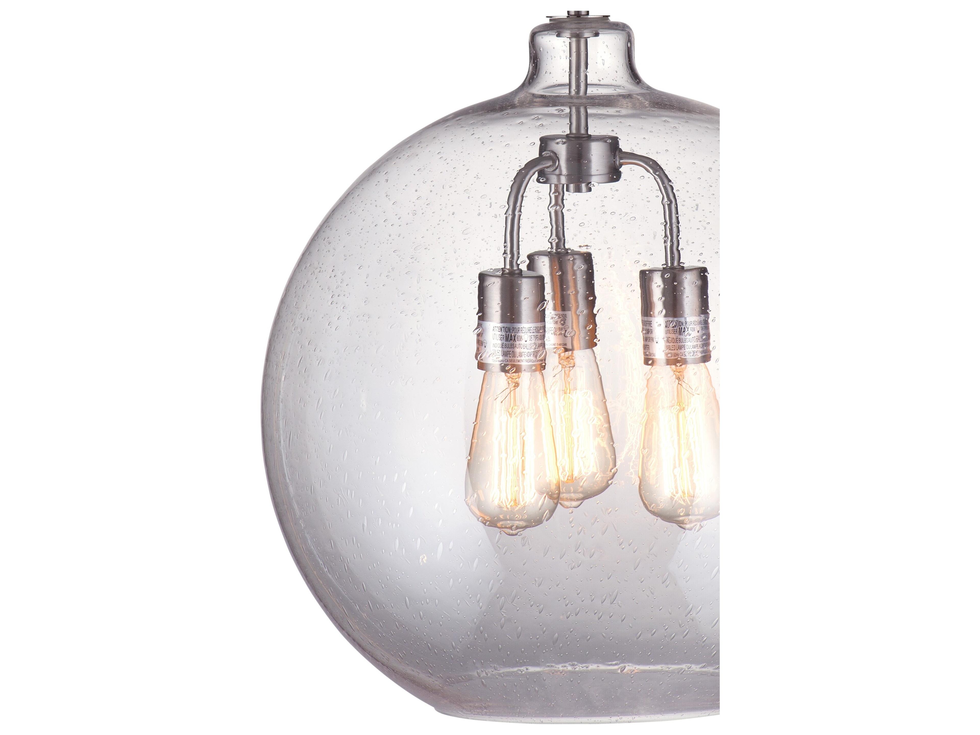 Bassett Mirror Brushed Nickel Globe Pendant