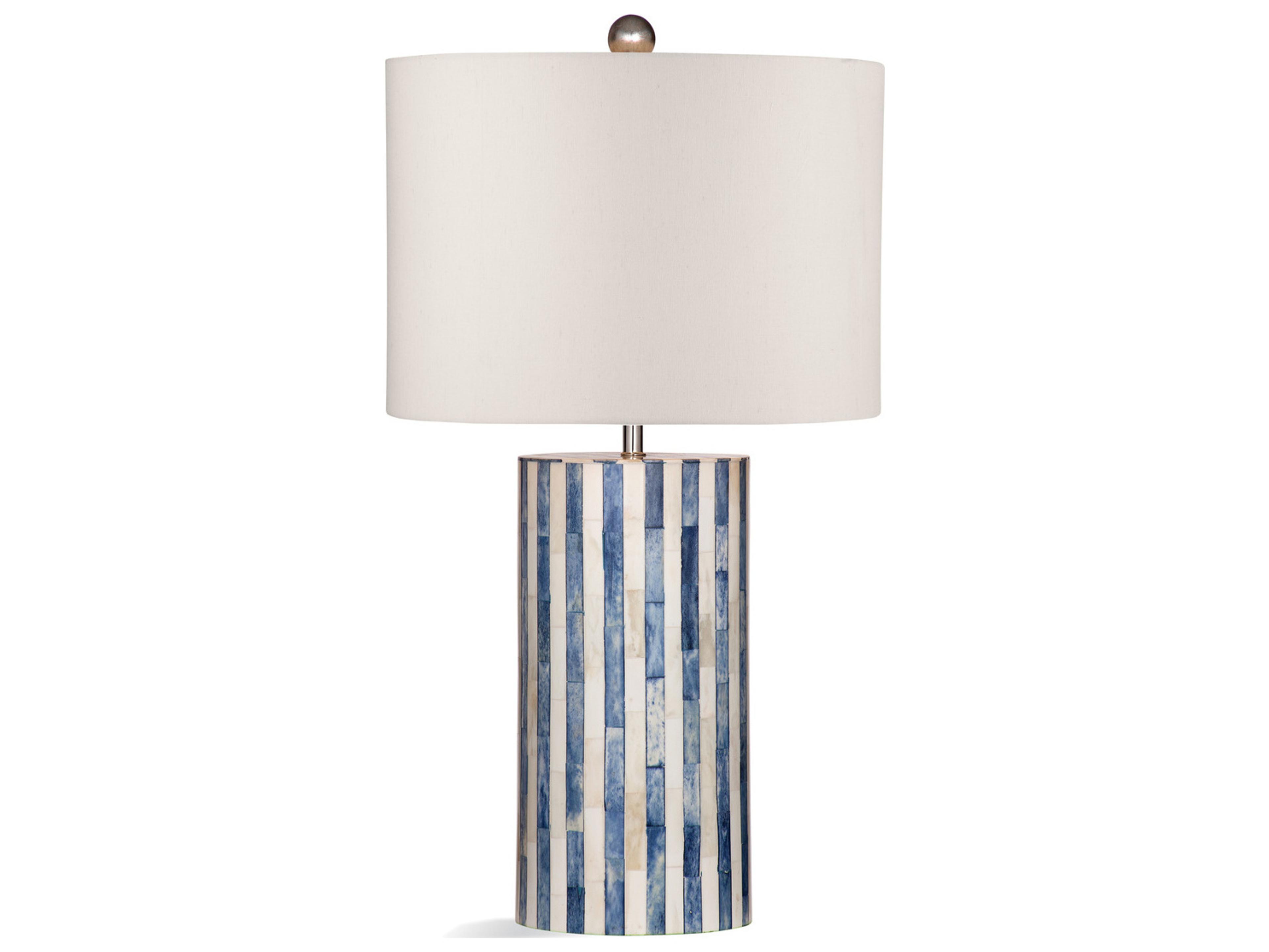 Iron White Blue Bone Buffet Lamp