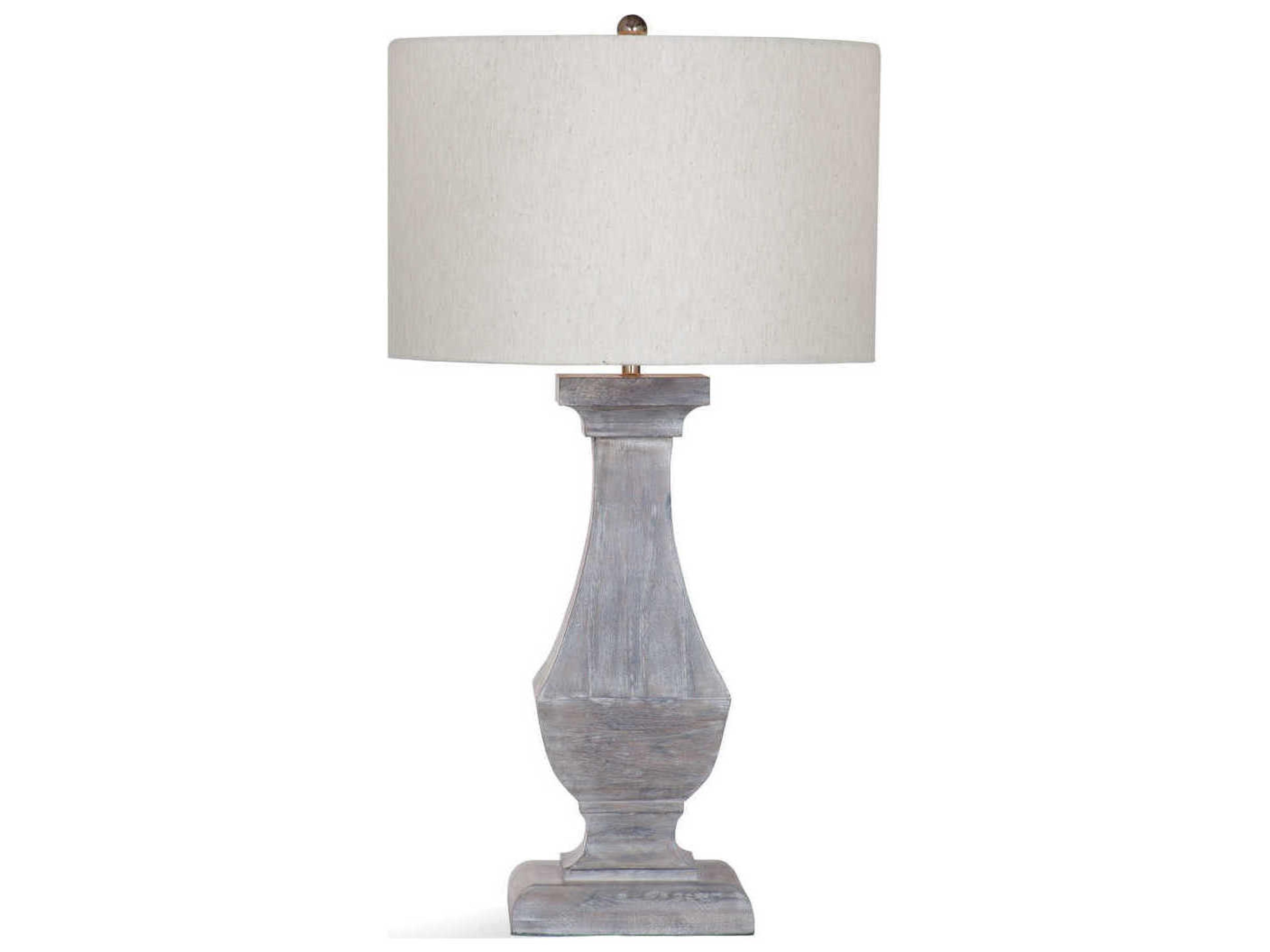 Bassett Mirror Distressed Gray Buffet Lamp