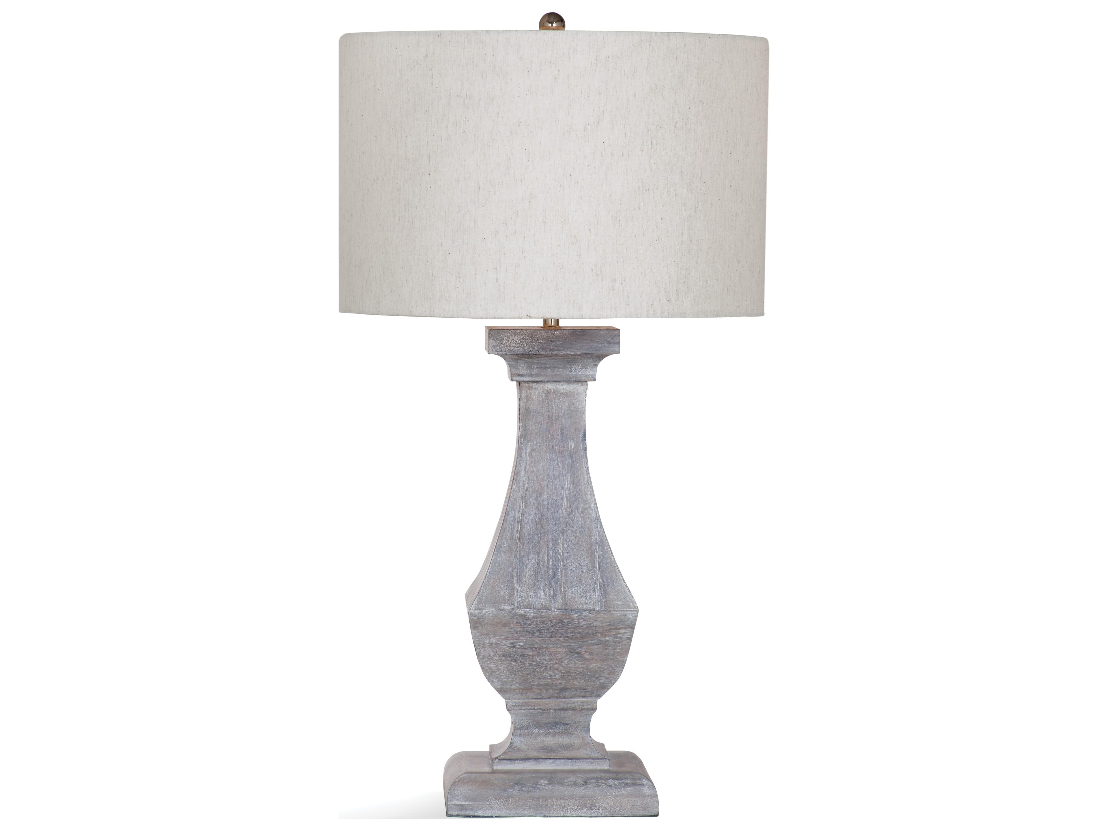 Bassett Mirror Distressed Grey Buffet Lamp