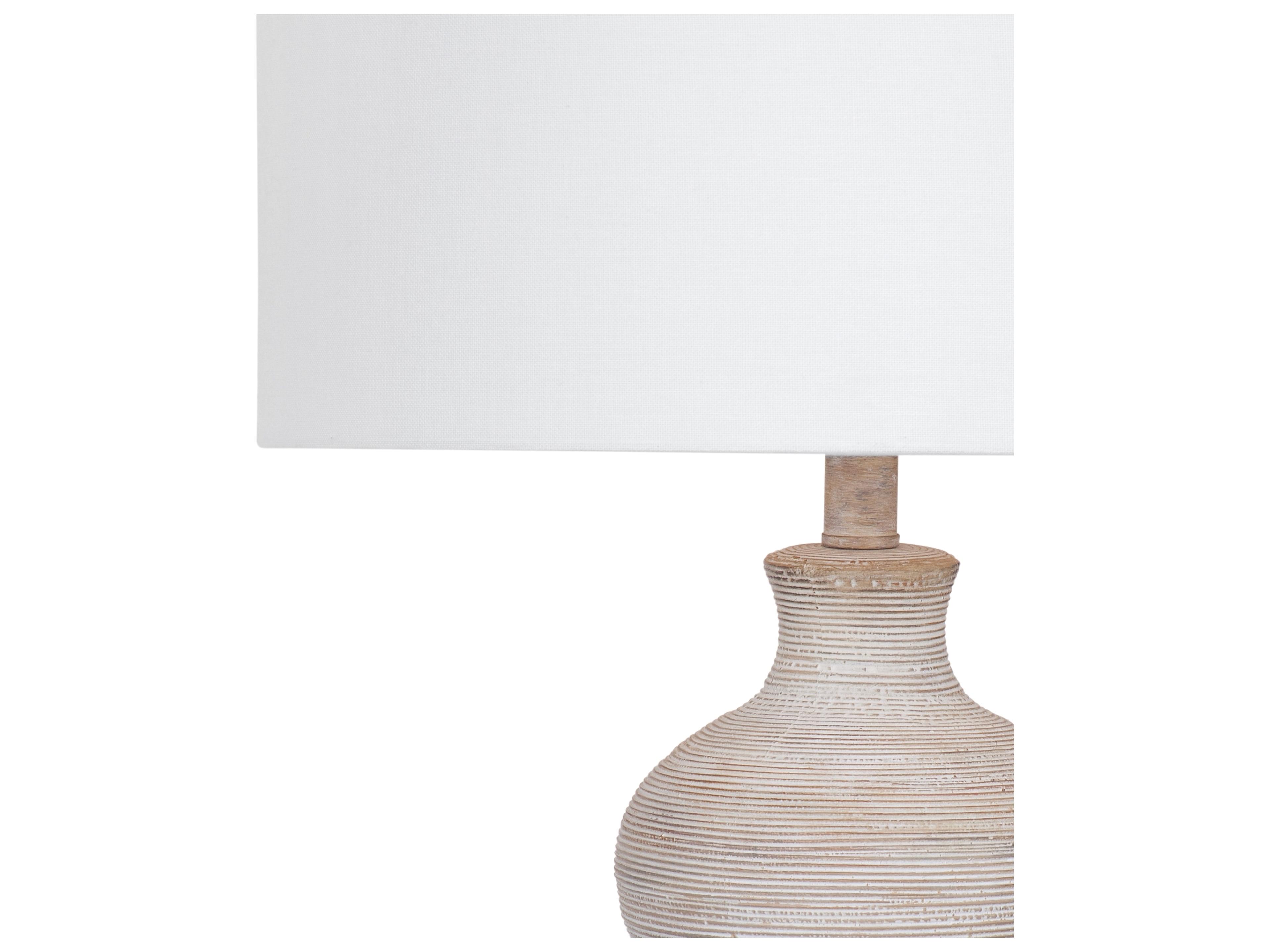 Bassett Mirror Ceramic Beige White Buffet Lamp