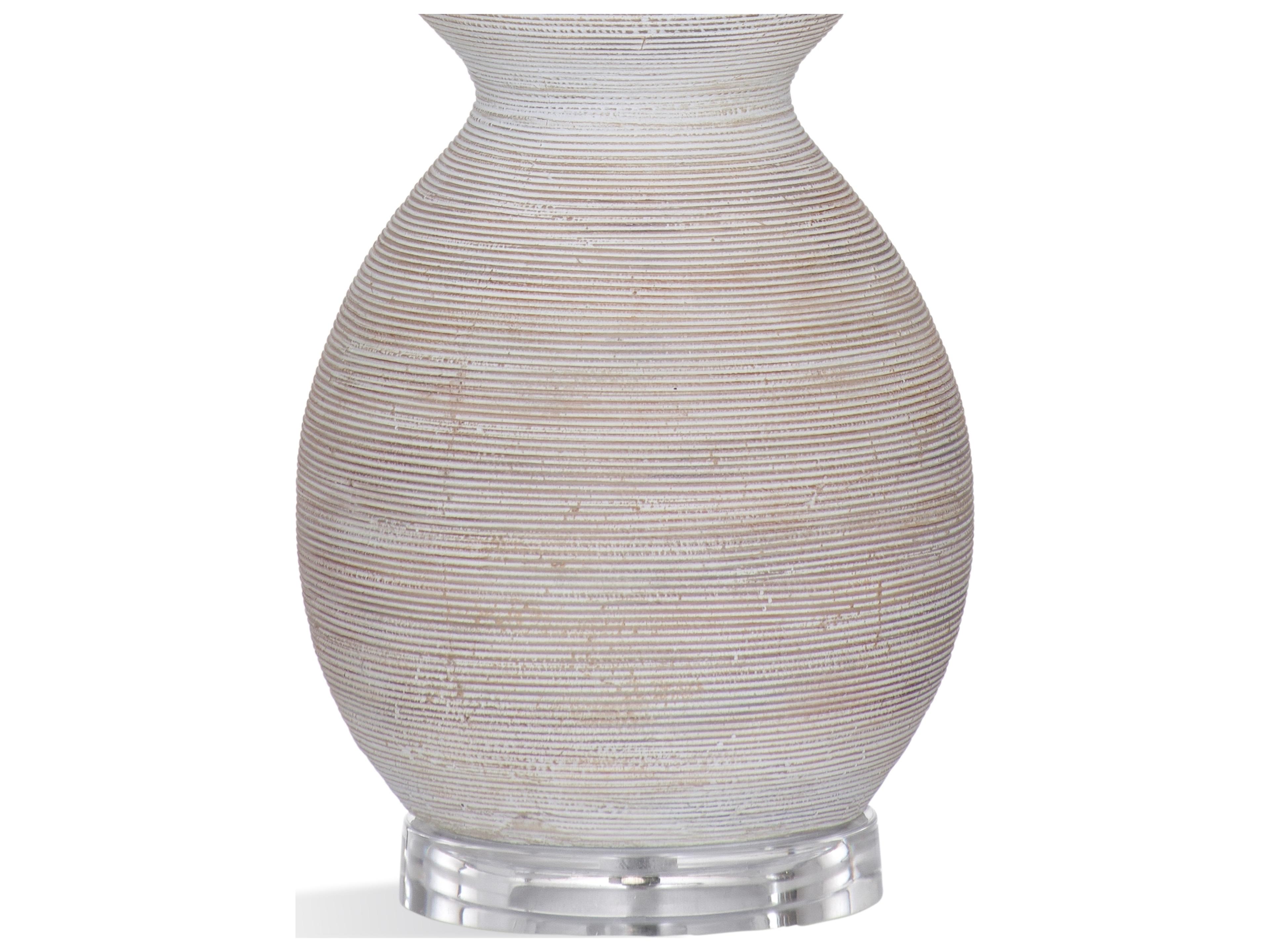 Bassett Mirror Ceramic Beige White Buffet Lamp