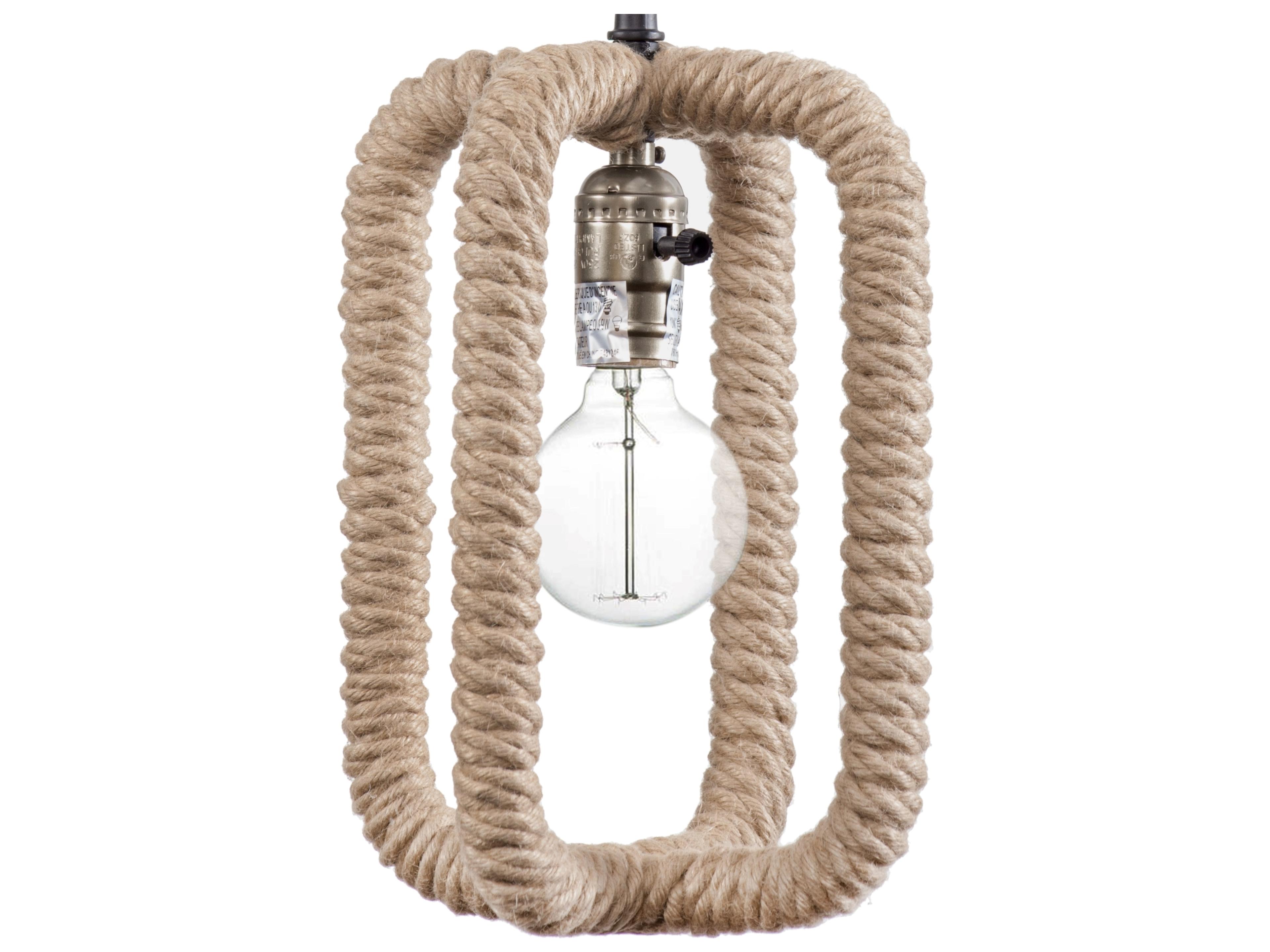Bassett Mirror Rope Brown Mini Pendant