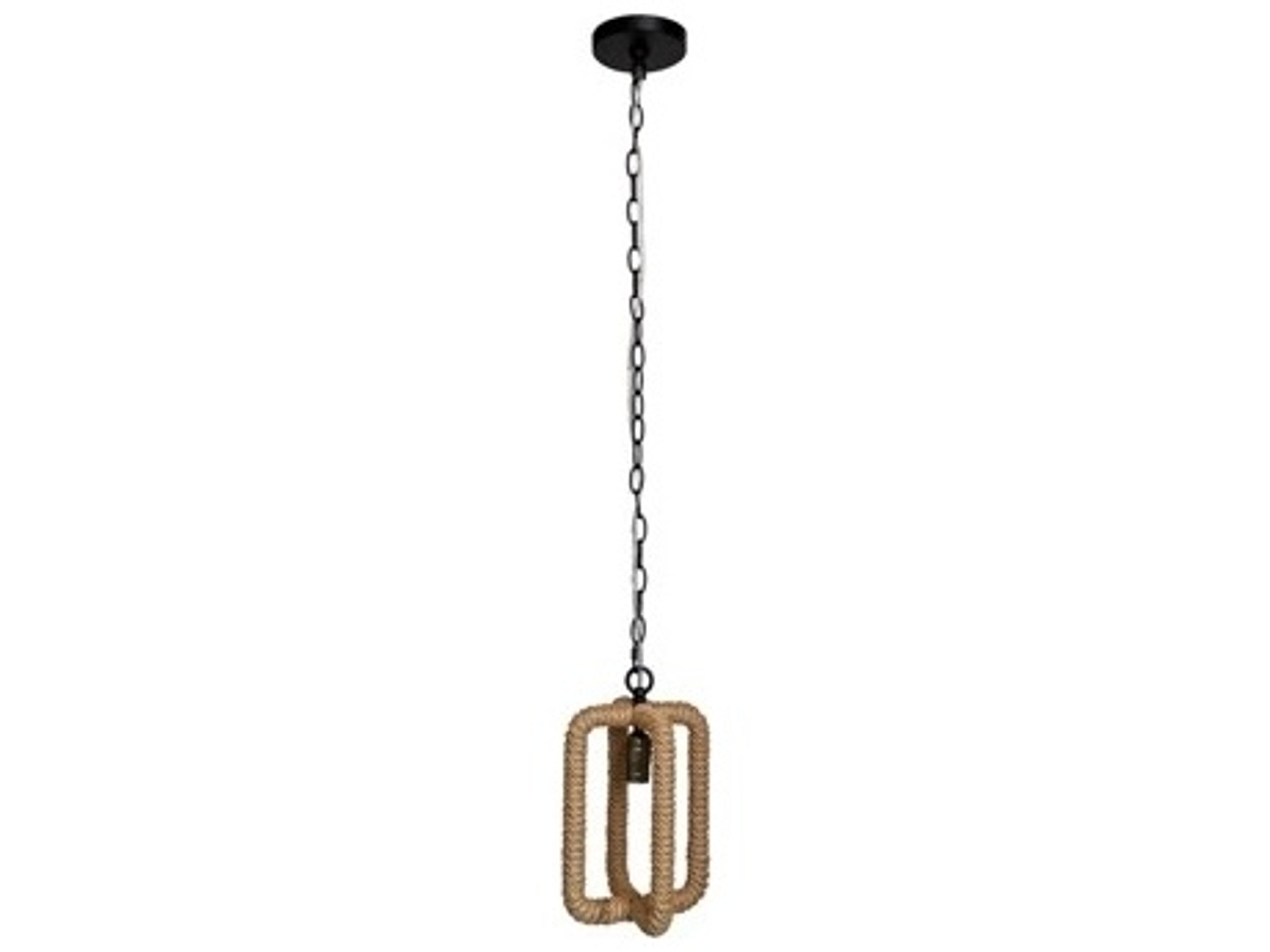 Bassett Mirror Rope Brown Mini Pendant