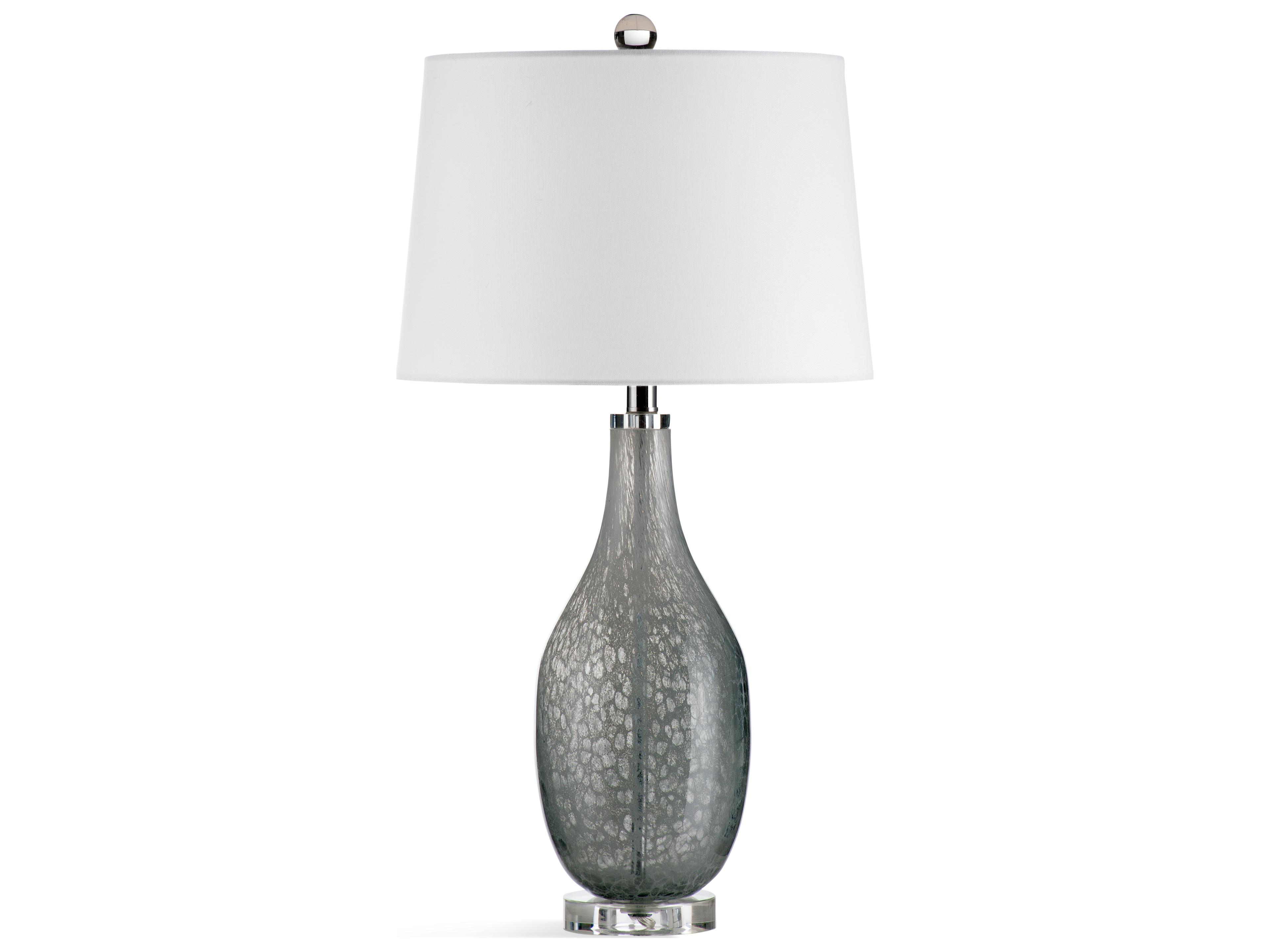 Smoke Gray Glass Buffet Lamp