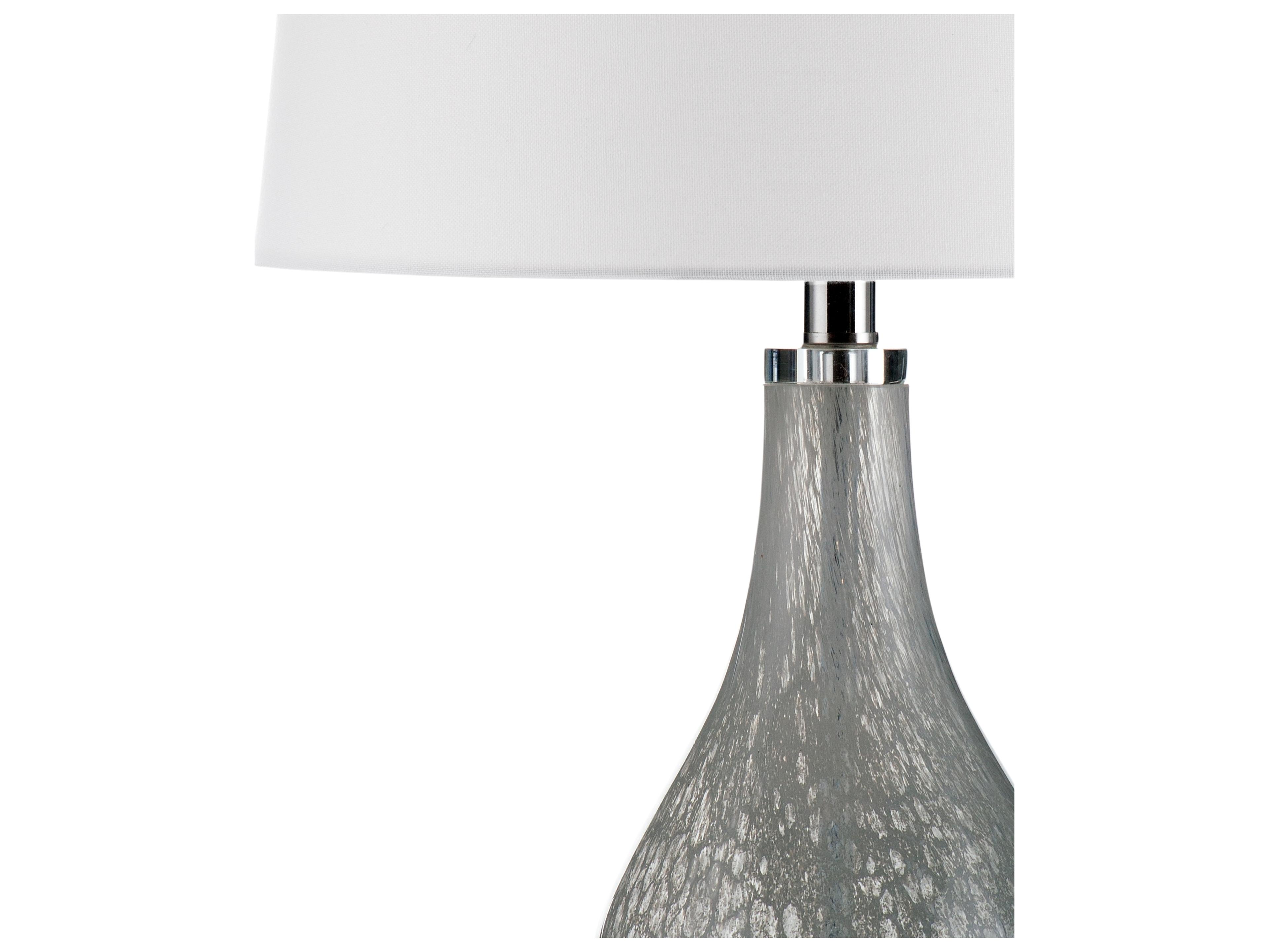 Bassett Mirror Smoke Gray Glass Buffet Lamp