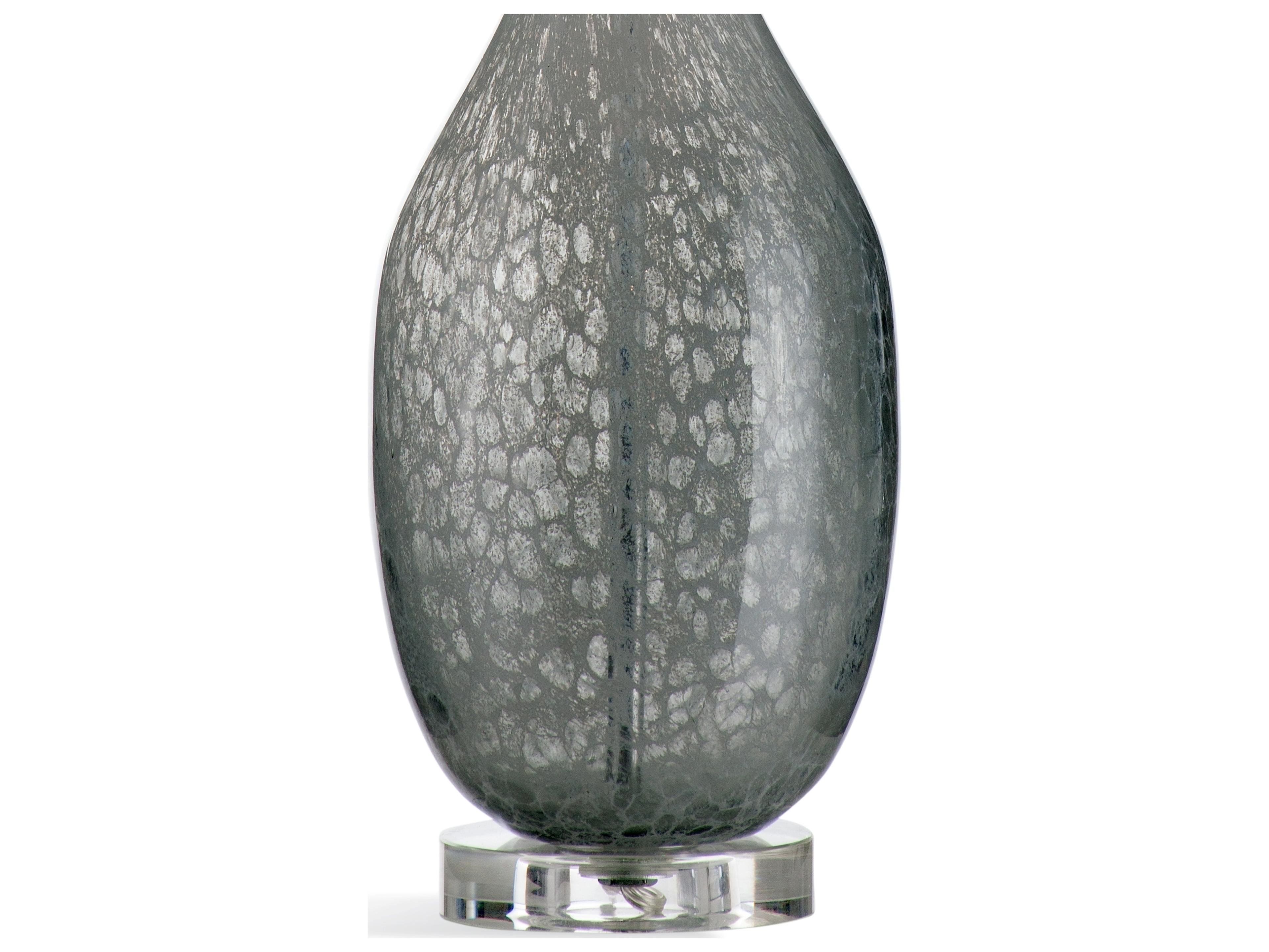 Bassett Mirror Smoke Gray Glass Buffet Lamp