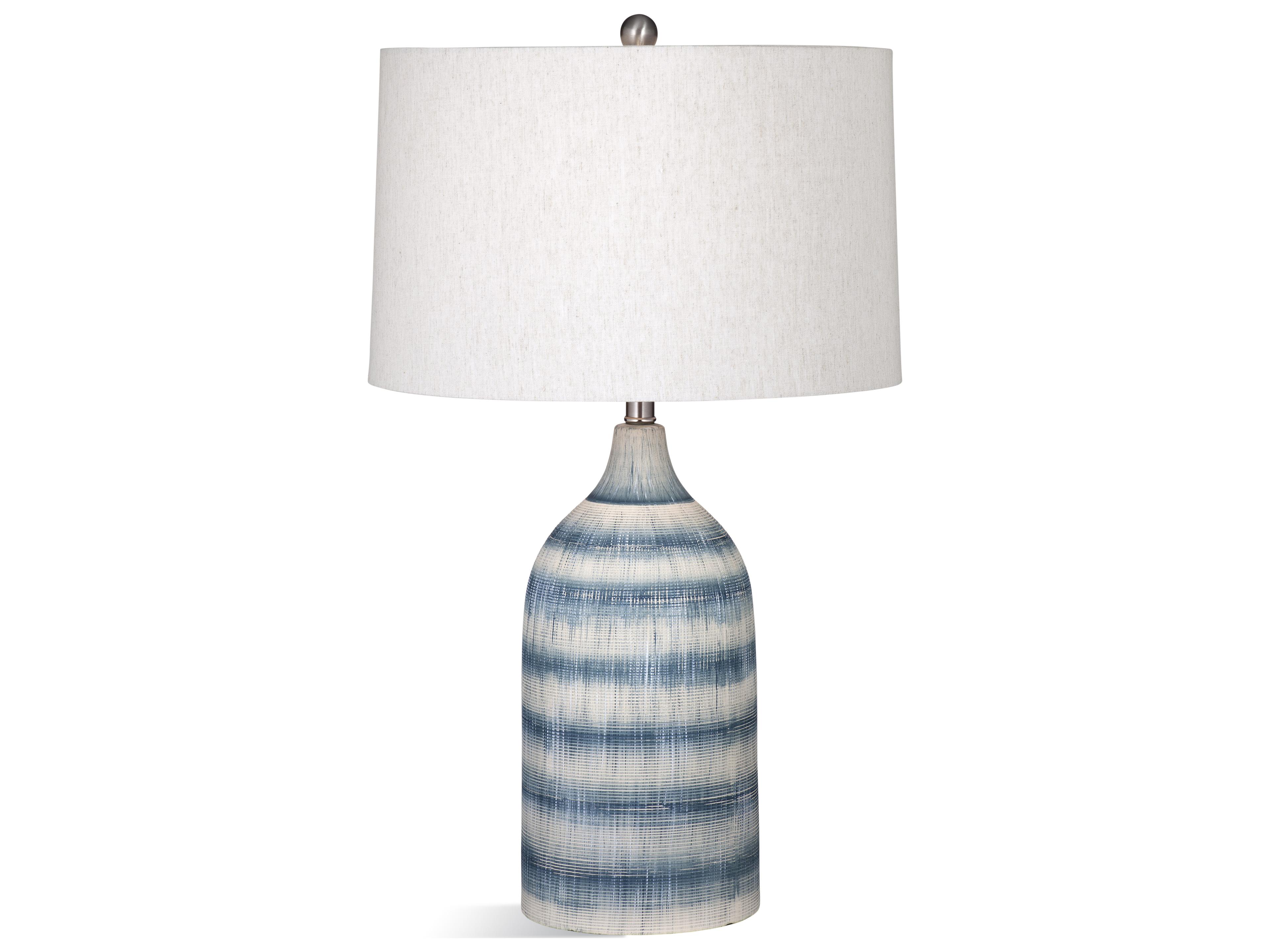 Bassett Mirror Matte Blue White Buffet Lamp