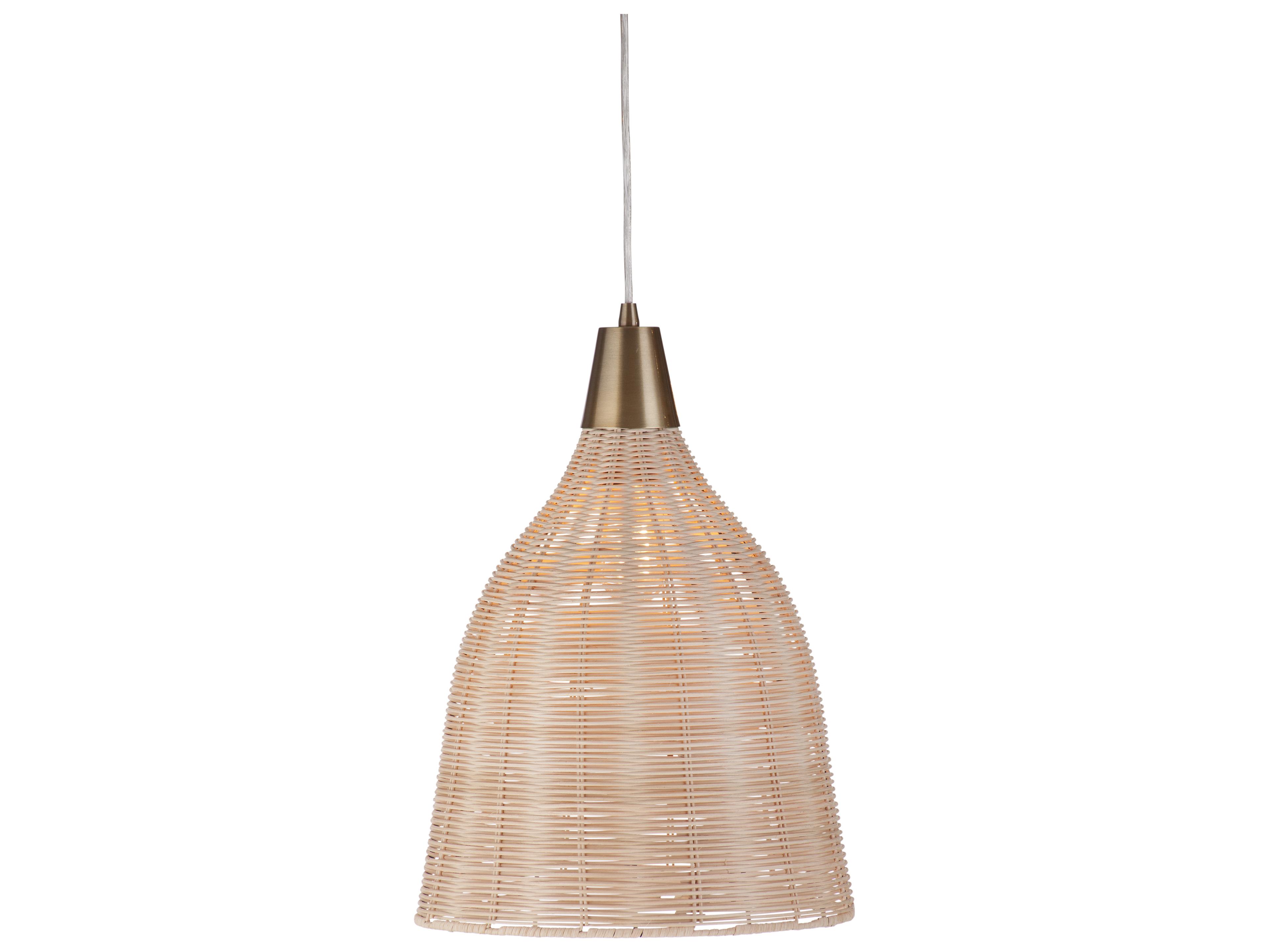 Rattan Brown Bell Pendant