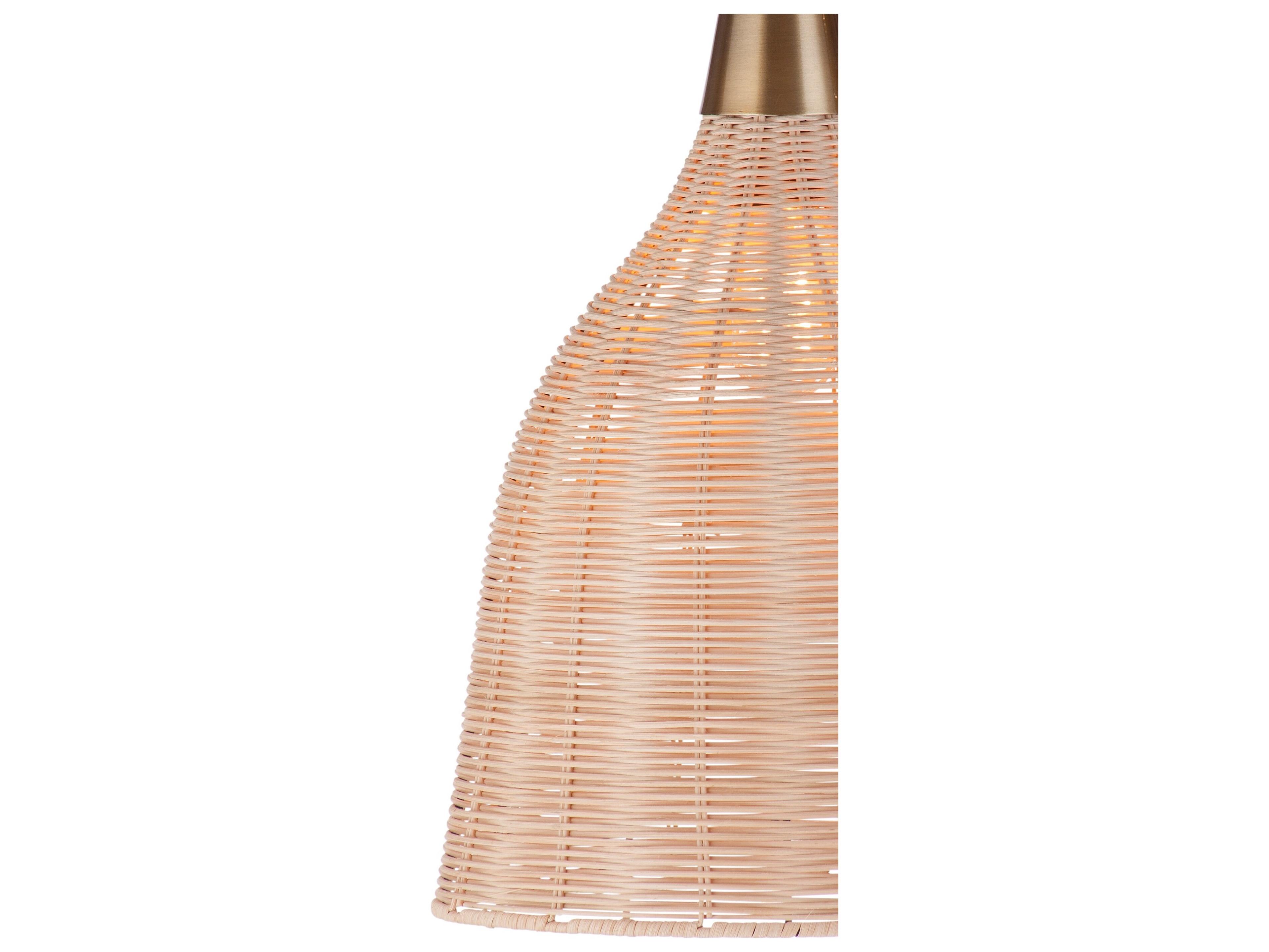 Bassett Mirror Rattan Brown Bell Pendant