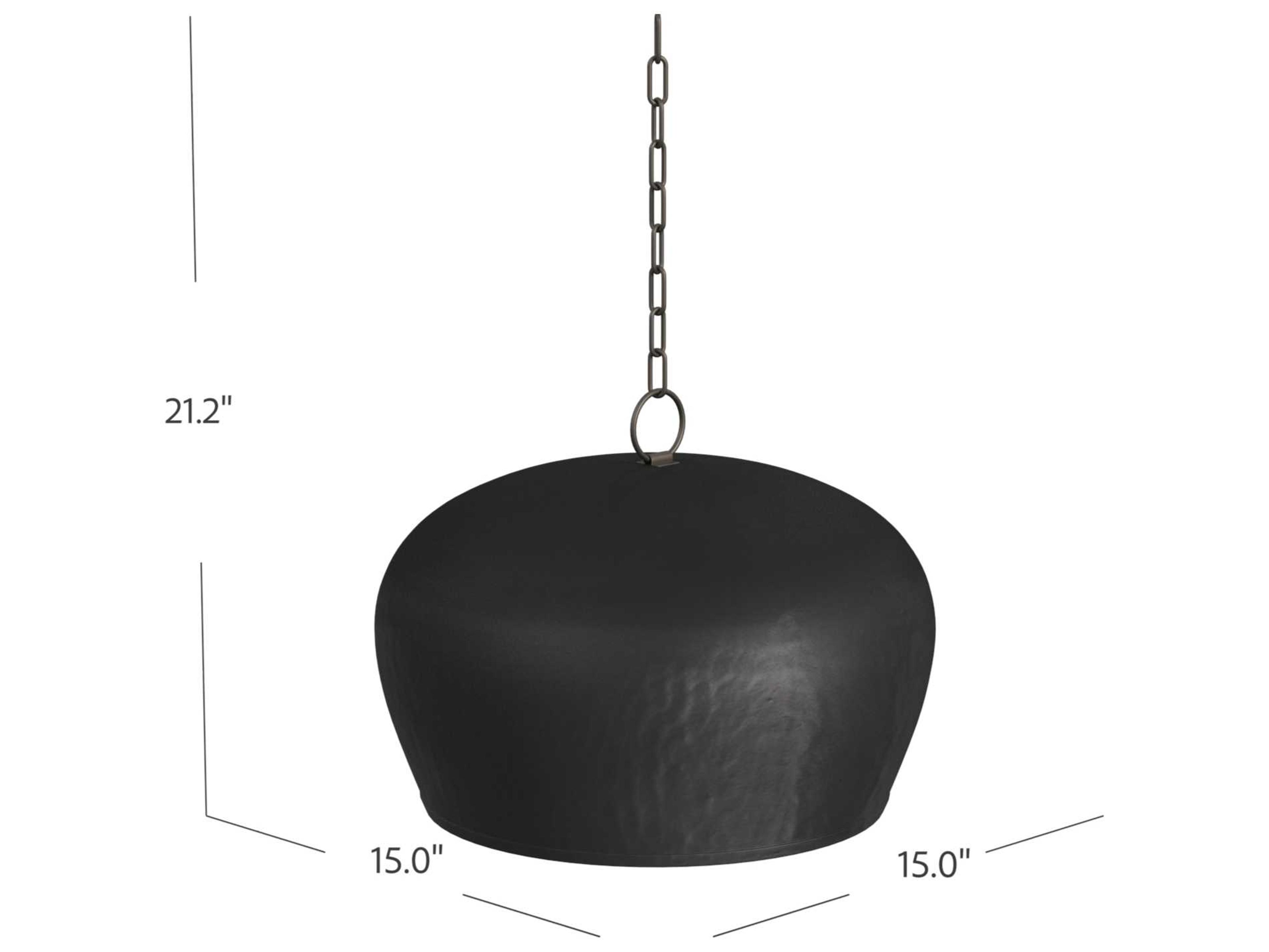 Bassett Mirror Black Bronze Dome Pendant