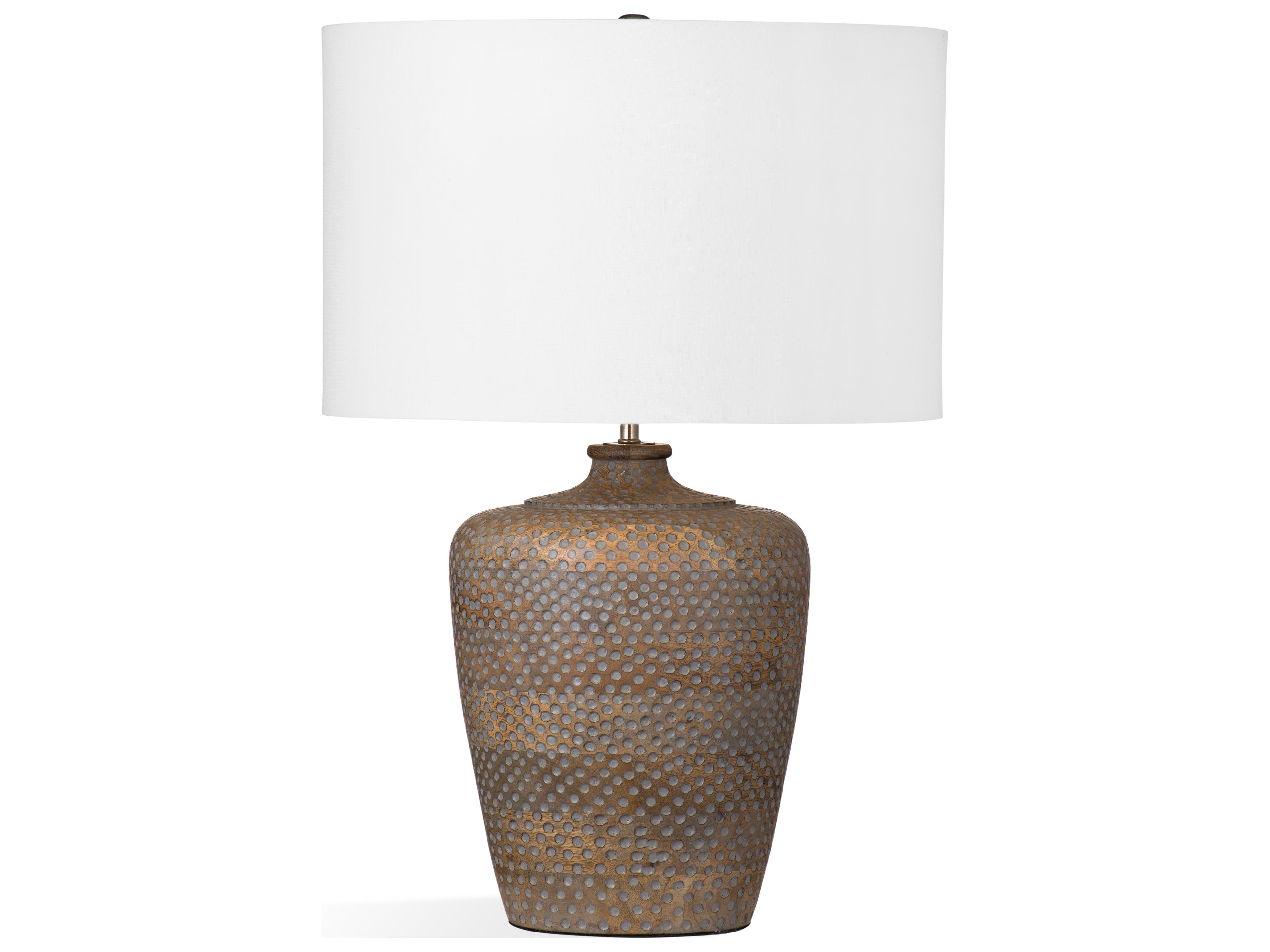 Bassett Mirror Natual Wood grey& Brown Buffet Lamp