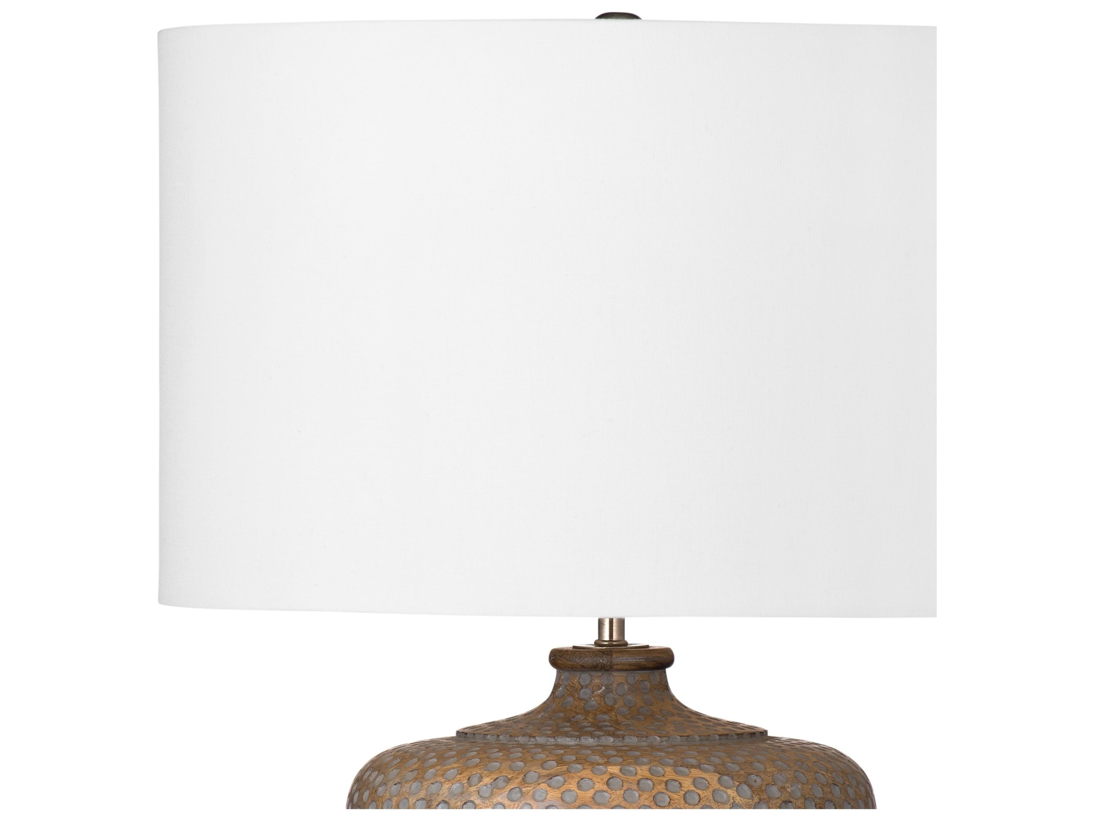 Bassett Mirror Natual Wood grey& Brown Buffet Lamp