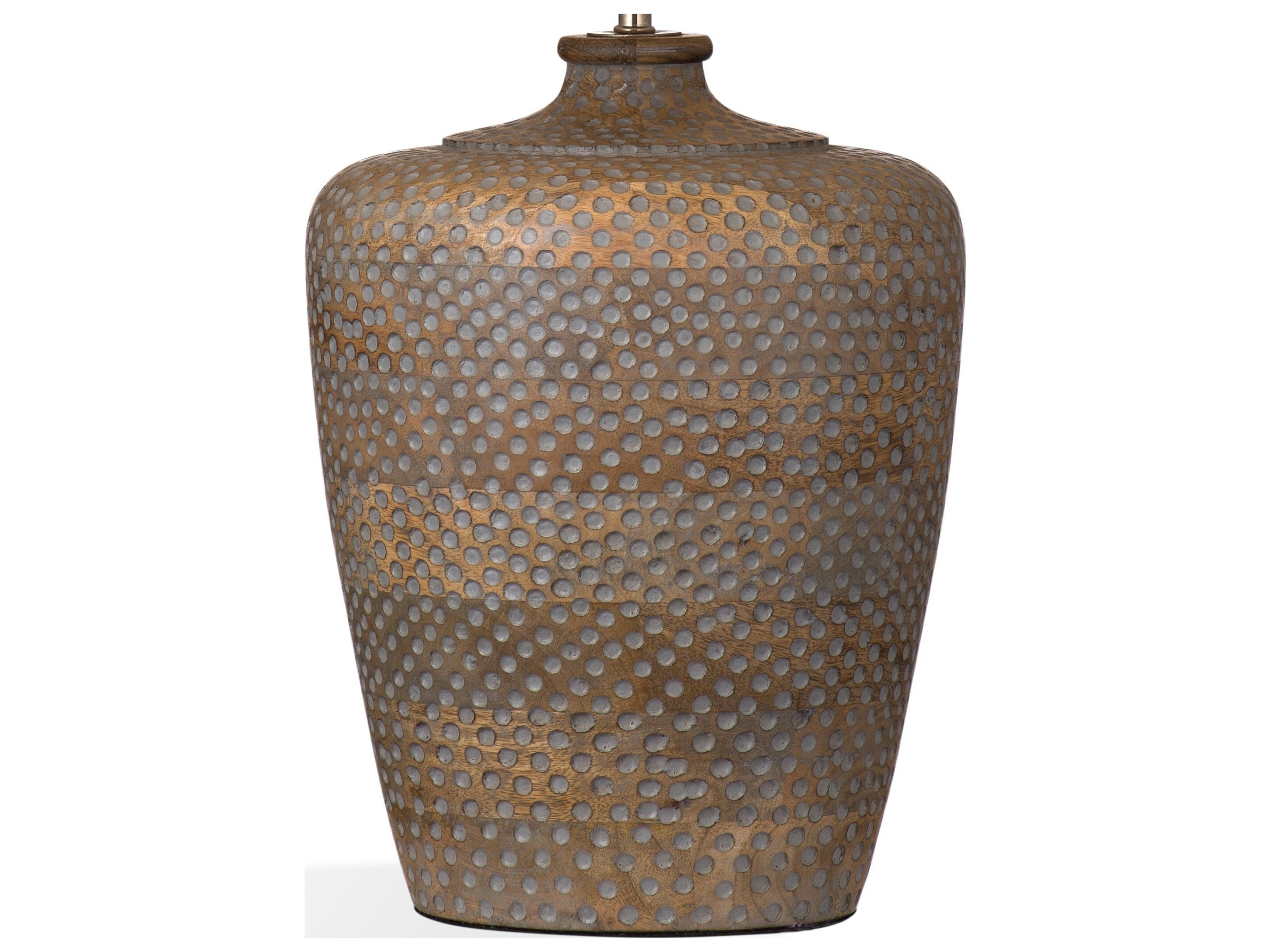 Bassett Mirror Natual Wood grey& Brown Buffet Lamp