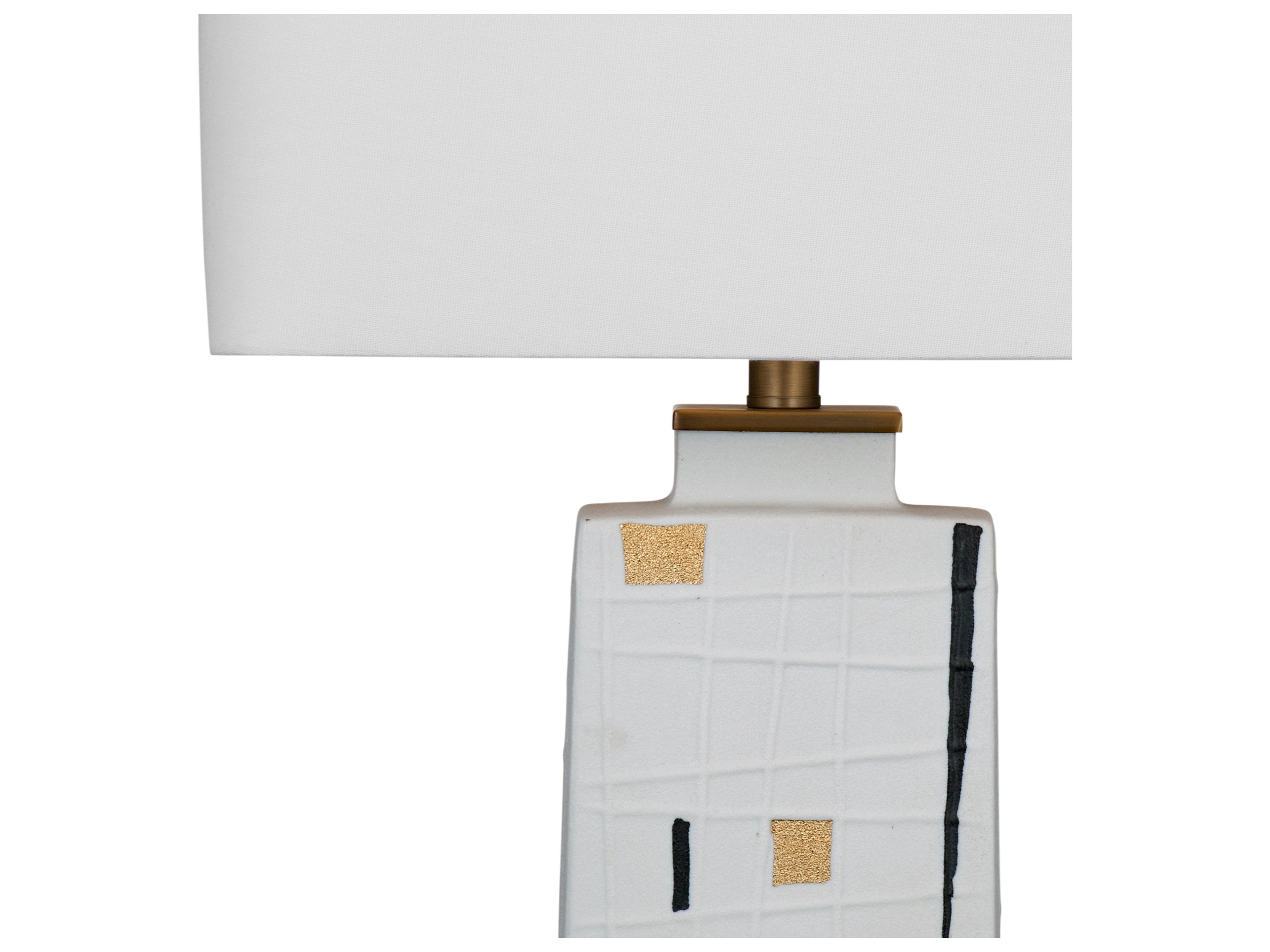 Bassett Mirror White Brass Buffet Lamp