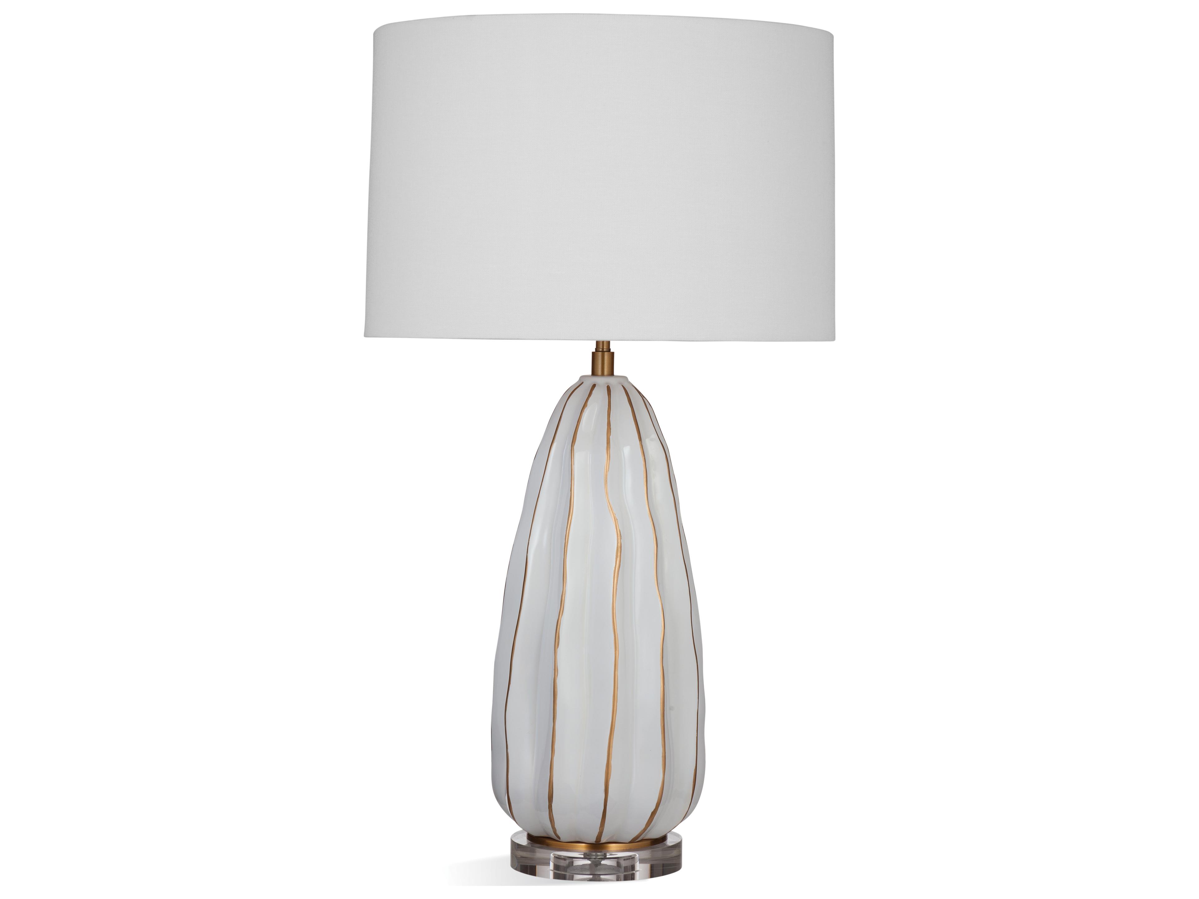White Gold Buffet Lamp