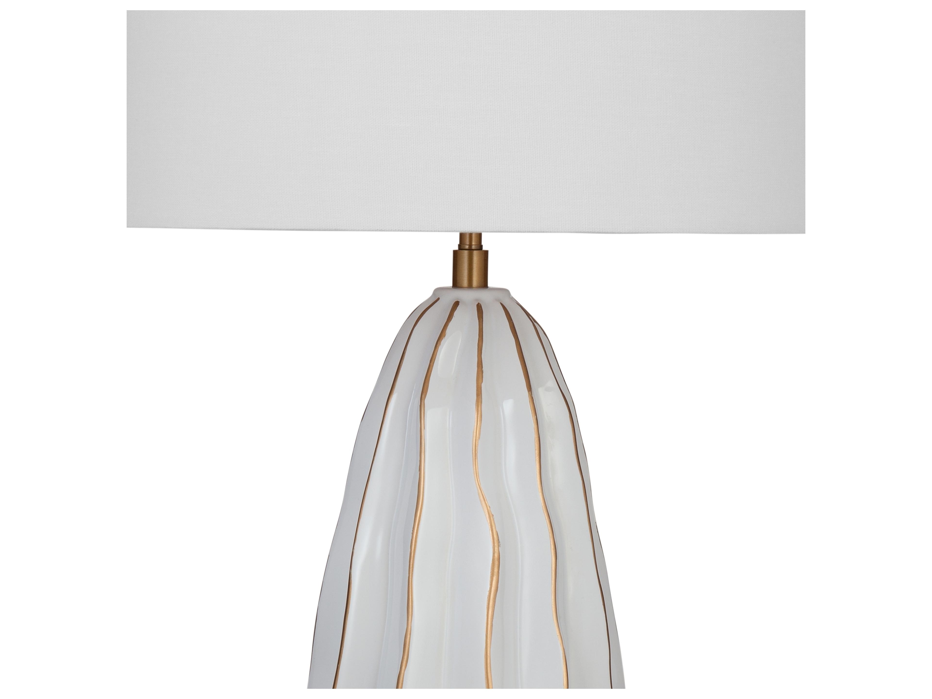 Bassett Mirror White Gold Buffet Lamp