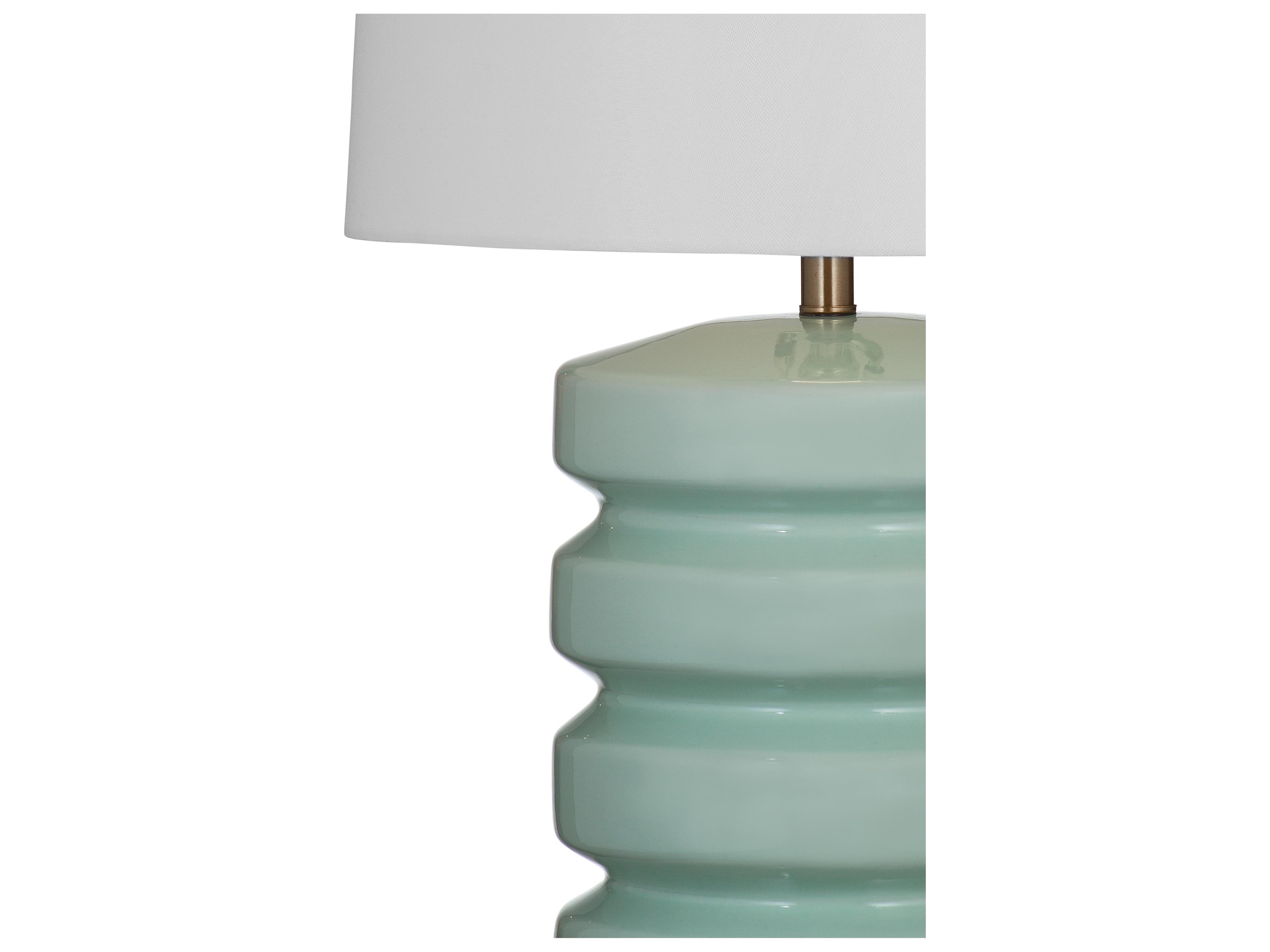 Bassett Mirror Light Green Antique Brass Buffet Lamp