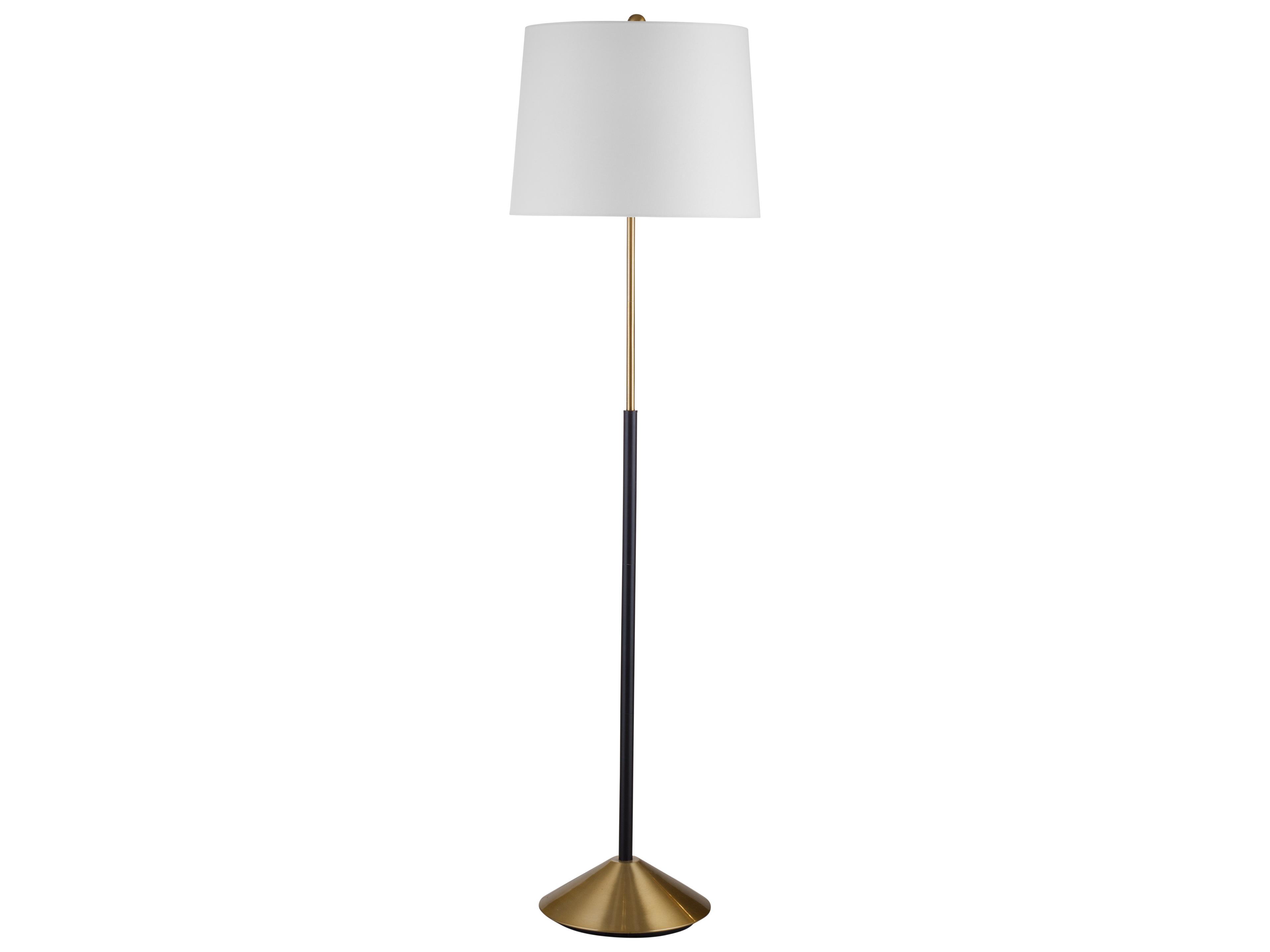Sindi Black Brushed Brass Floor Lamp