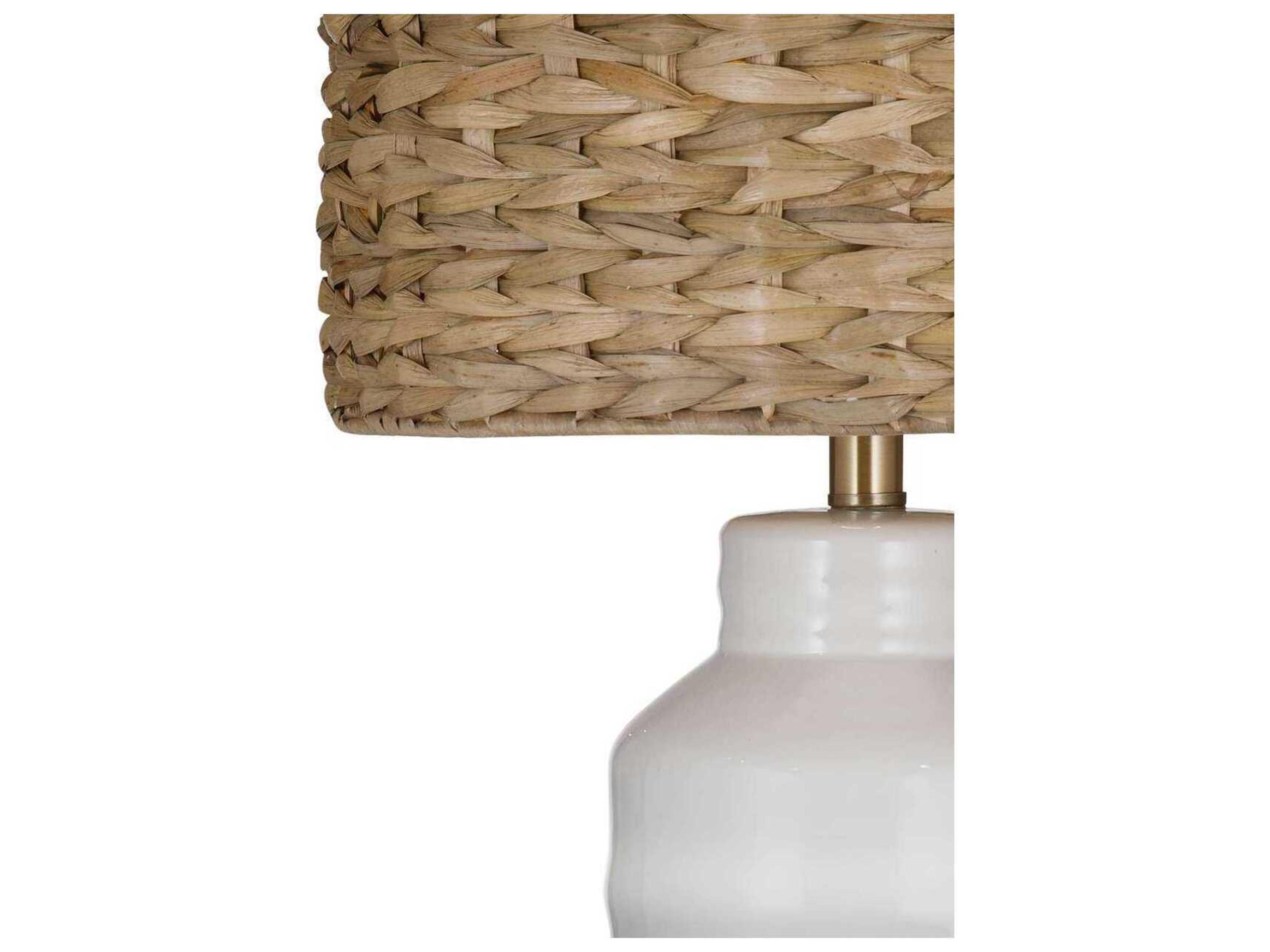 Bassett Mirror White Tigris Table Lamp