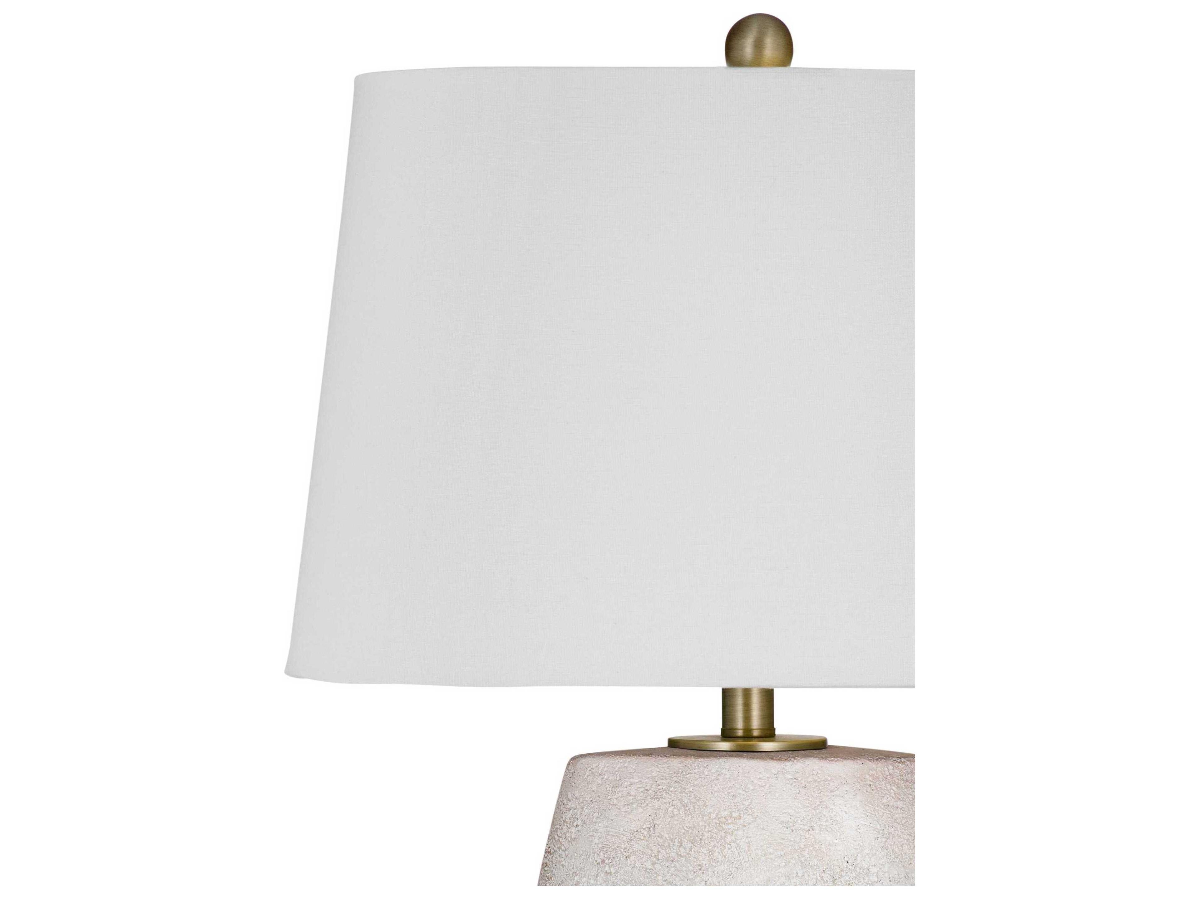 Bassett Mirror White Kasi Table Lamp
