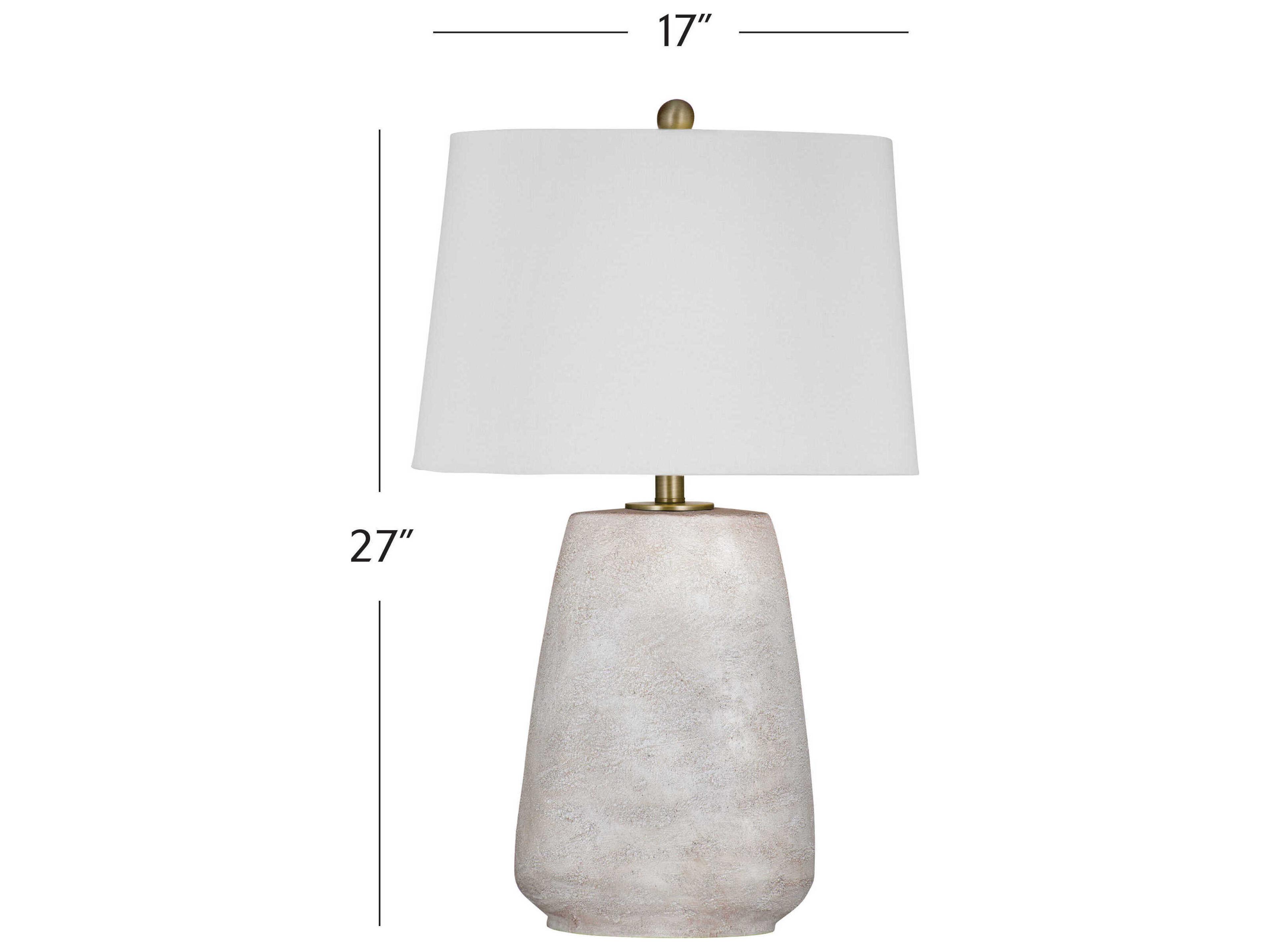 Bassett Mirror White Kasi Table Lamp