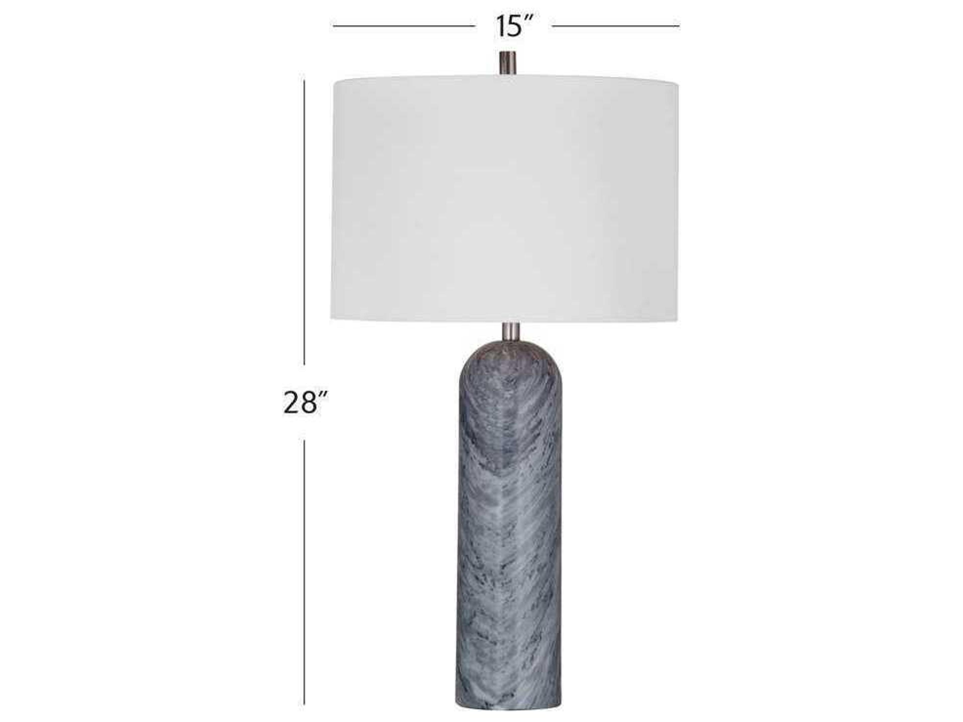 Bassett Mirror Gray Sassandra Table Lamp