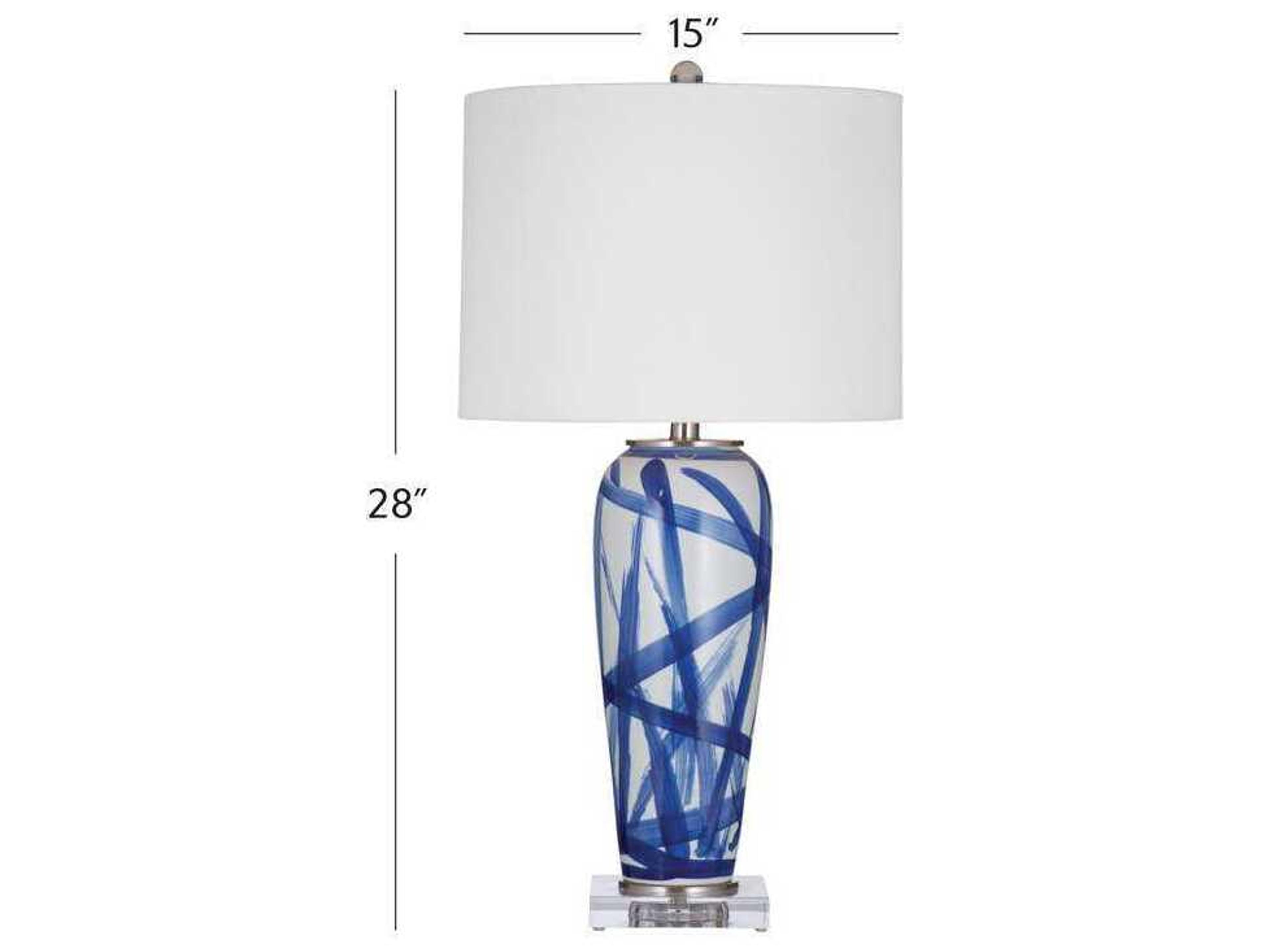 Bassett Mirror Blue Rianna Table Lamp