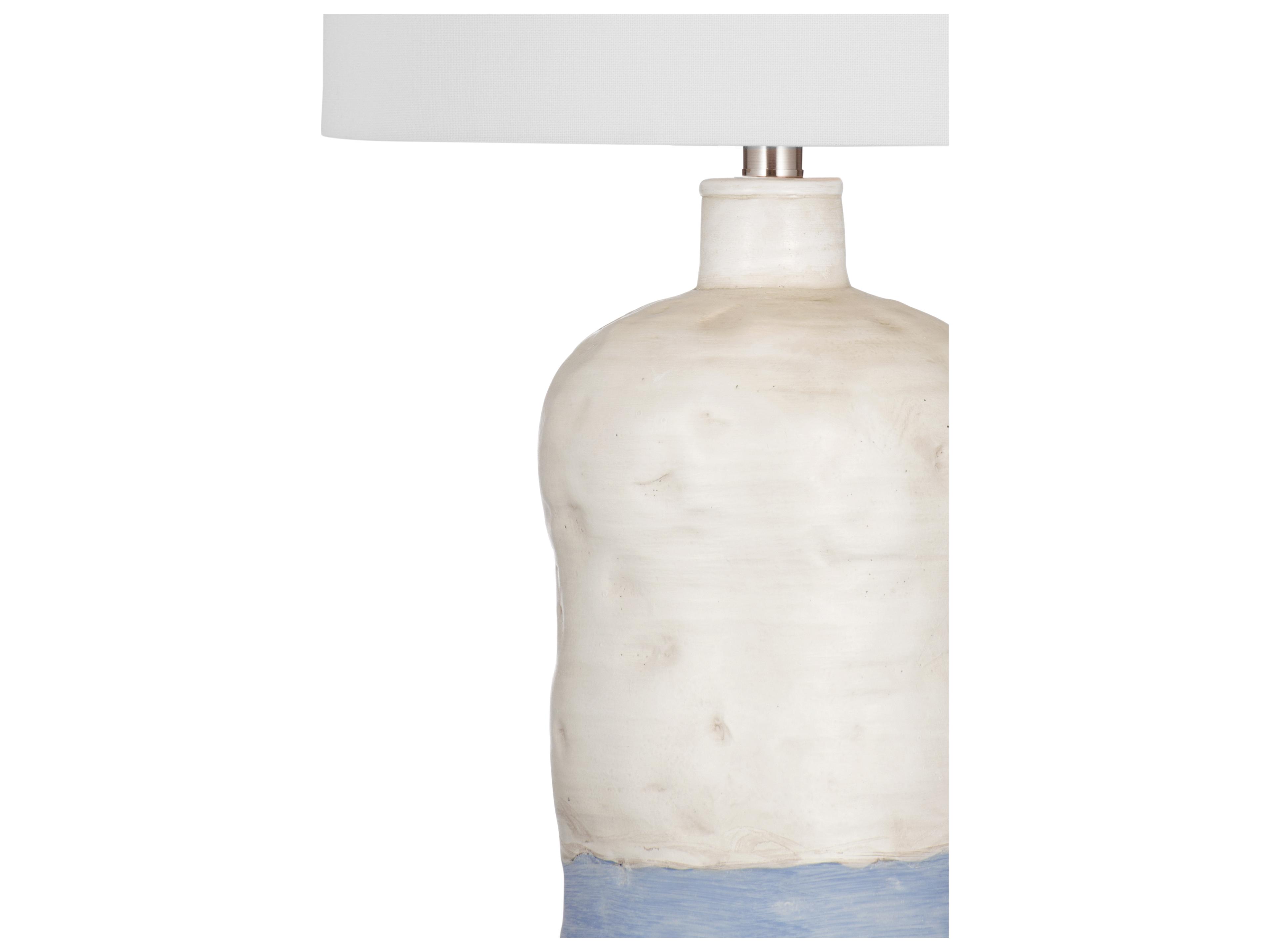 Bassett Mirror Matte Wht Blue Buffet Lamp
