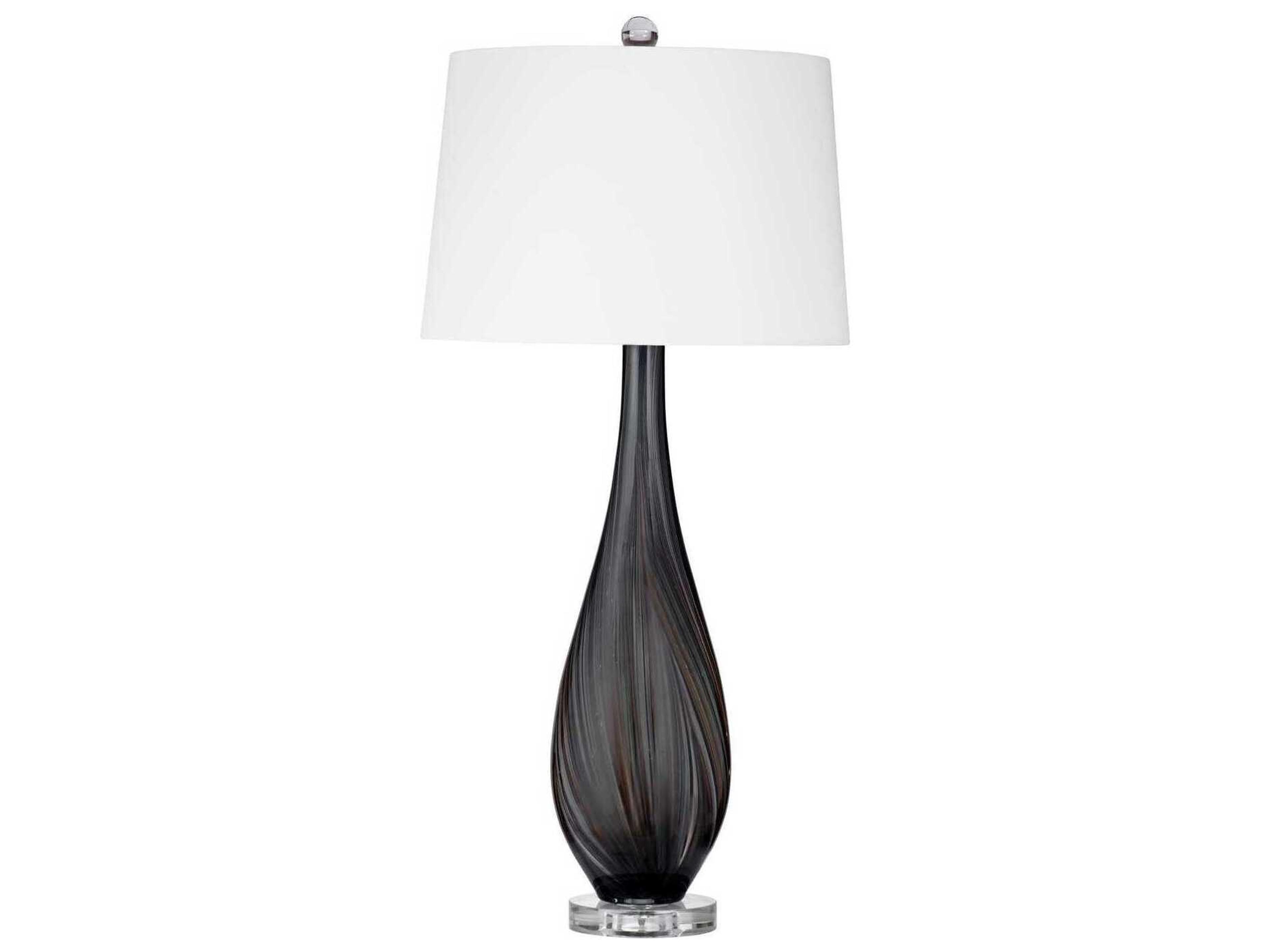 Black Black Glass Table Lamp