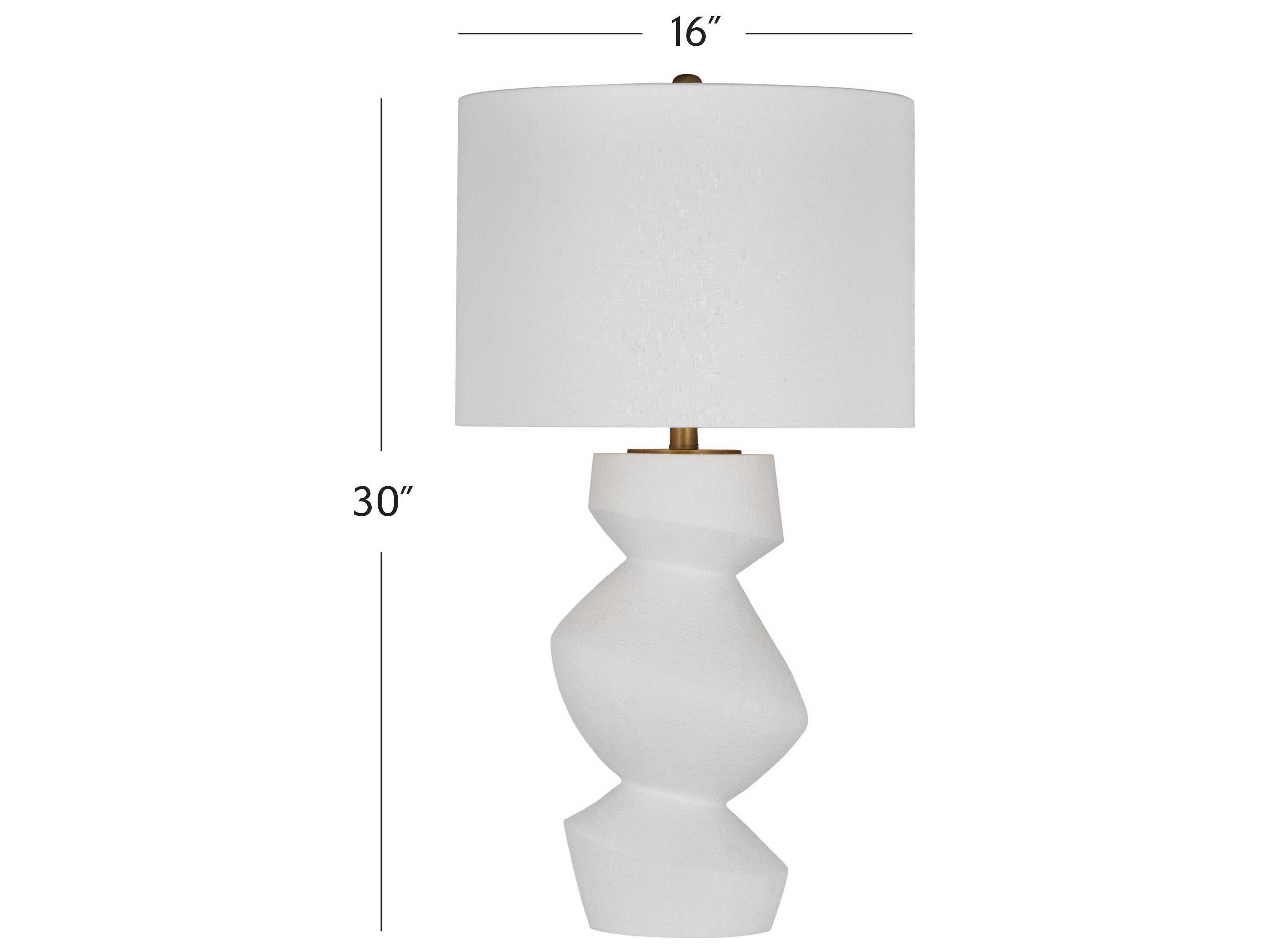 Bassett Mirror Helen White Table Lamp