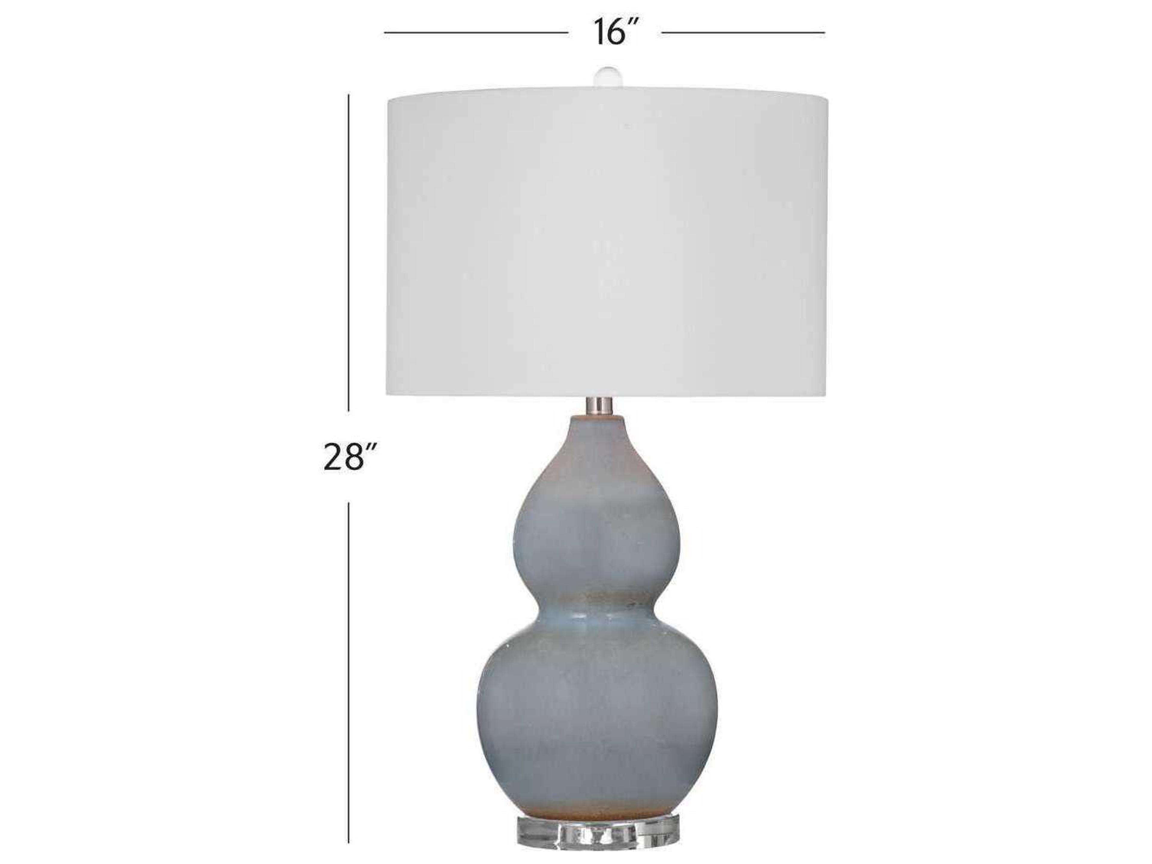Bassett Mirror Gray Celburne Table Lamp