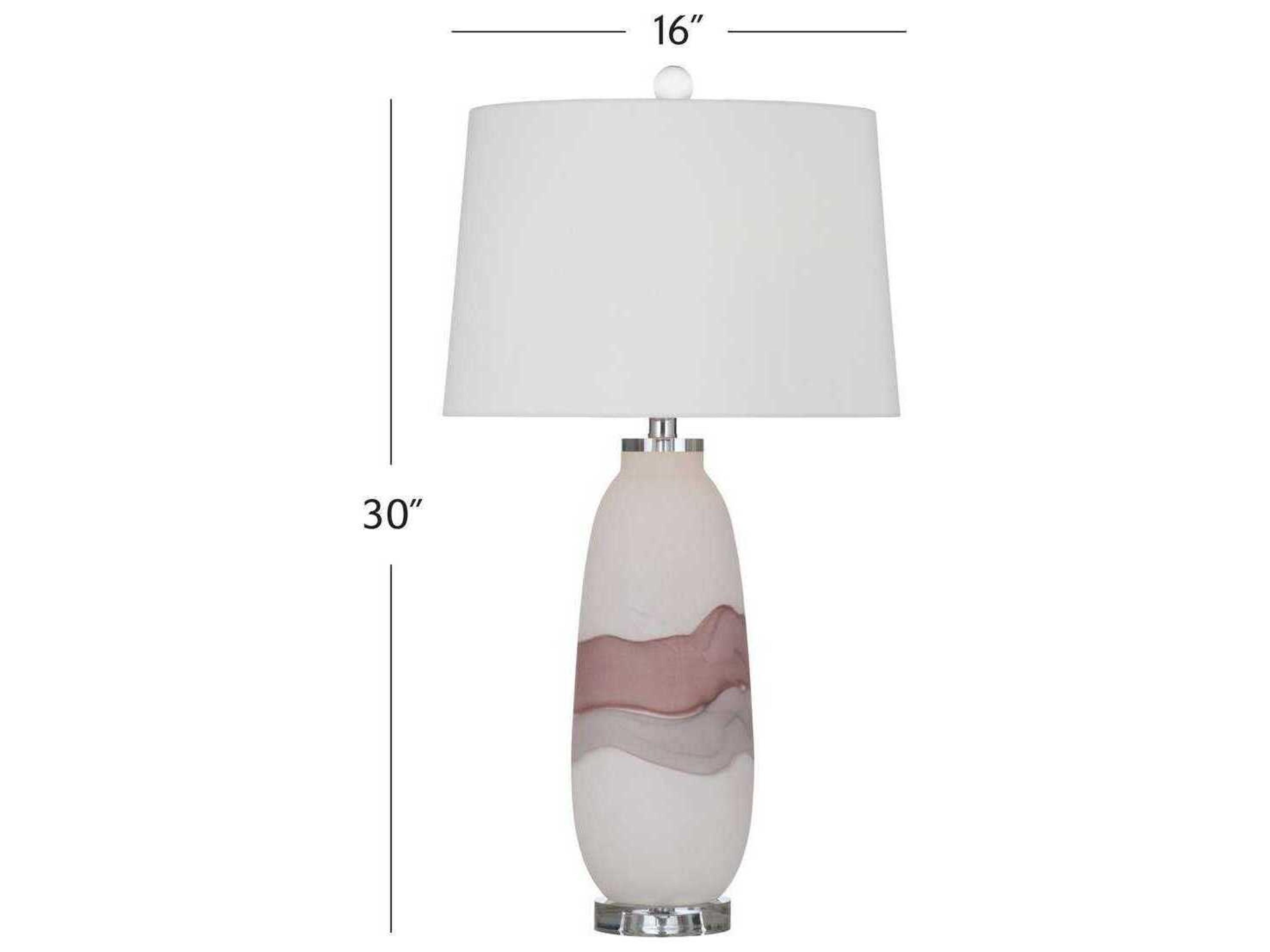 Bassett Mirror White Benin Table Lamp