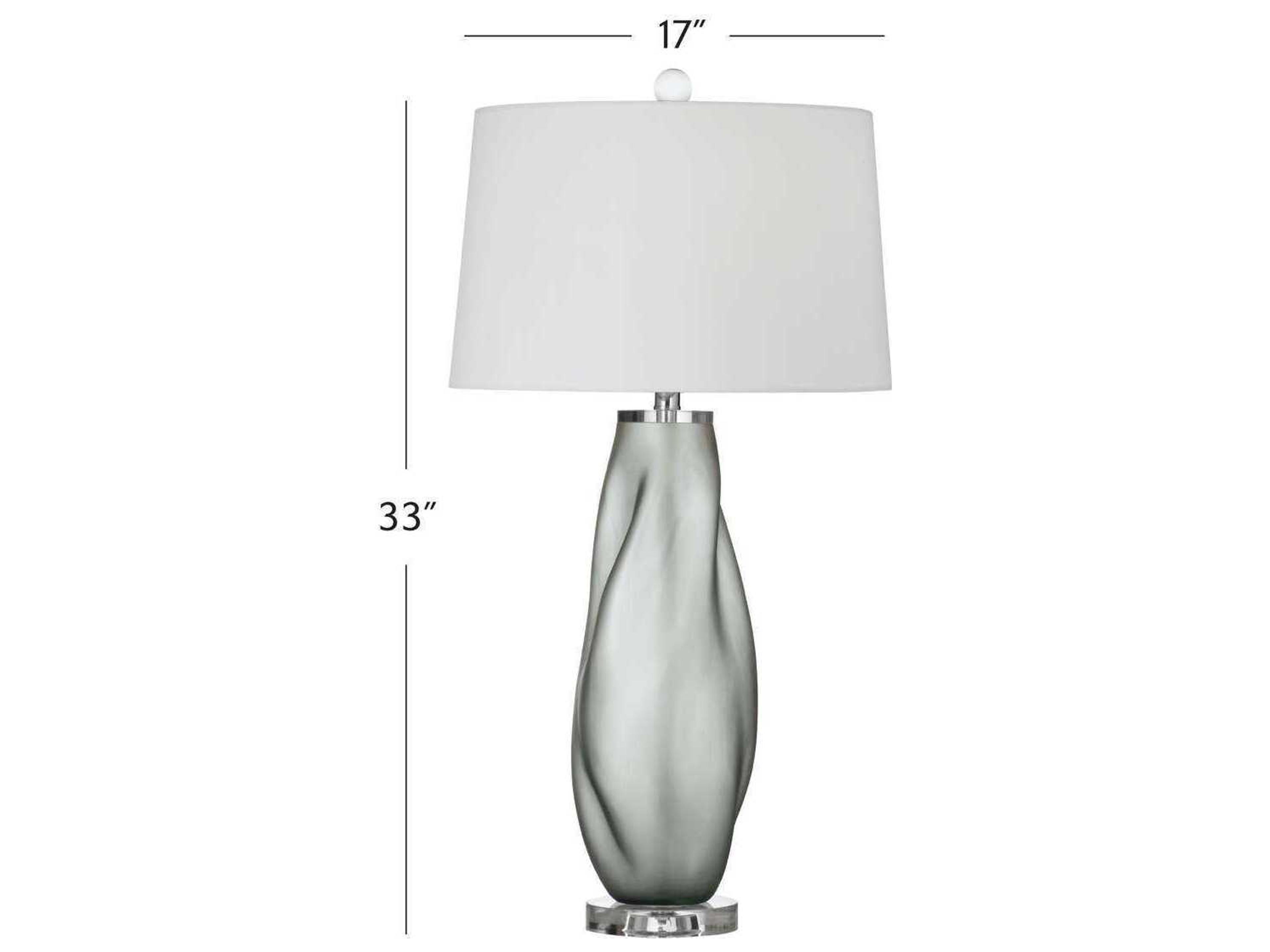 Bassett Mirror Gray Gabon Table Lamp