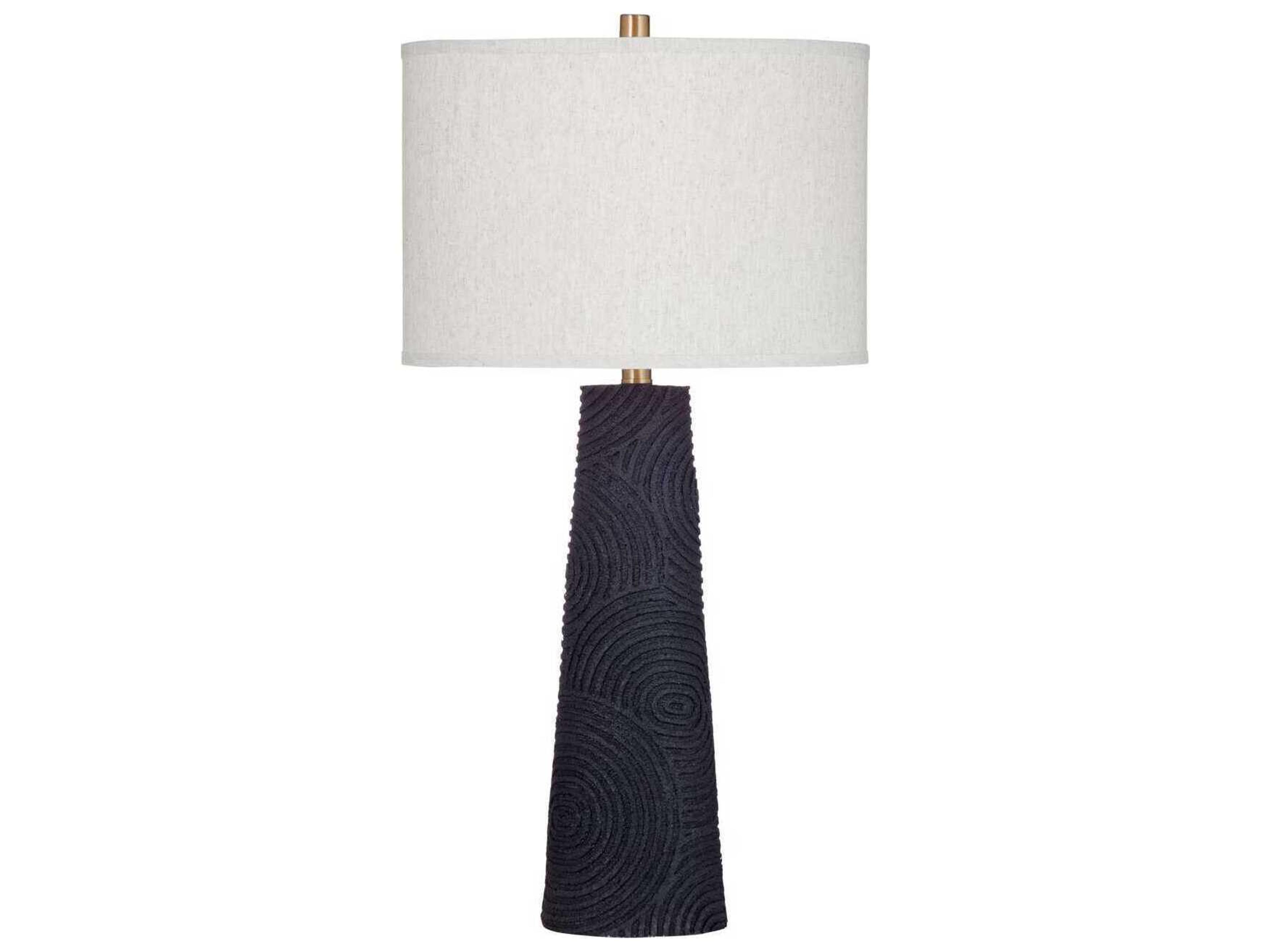 Bassett Mirror Black Merrick Table Lamp