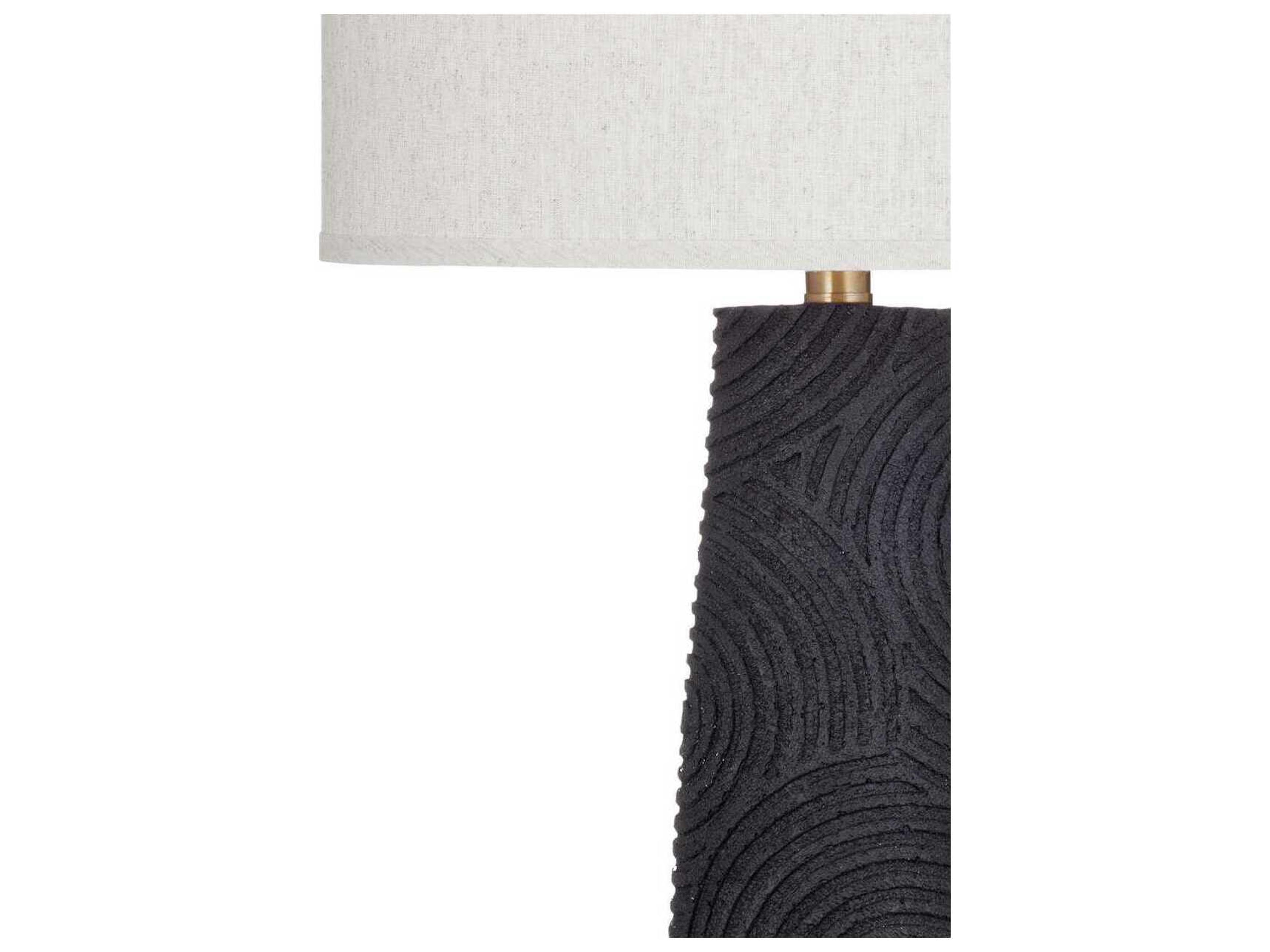 Bassett Mirror Black Merrick Table Lamp