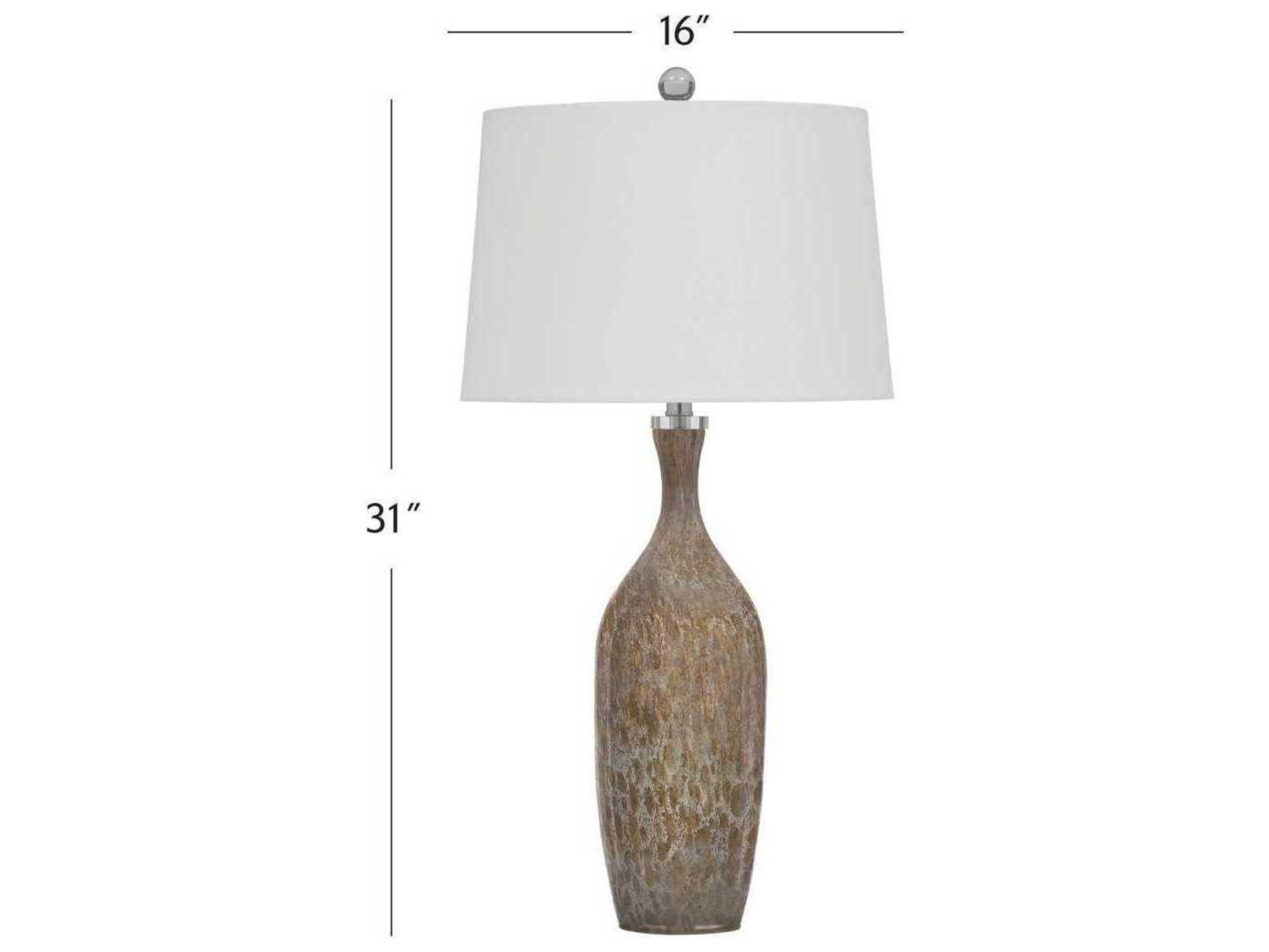 Bassett Mirror Silver Greeley Table Lamp