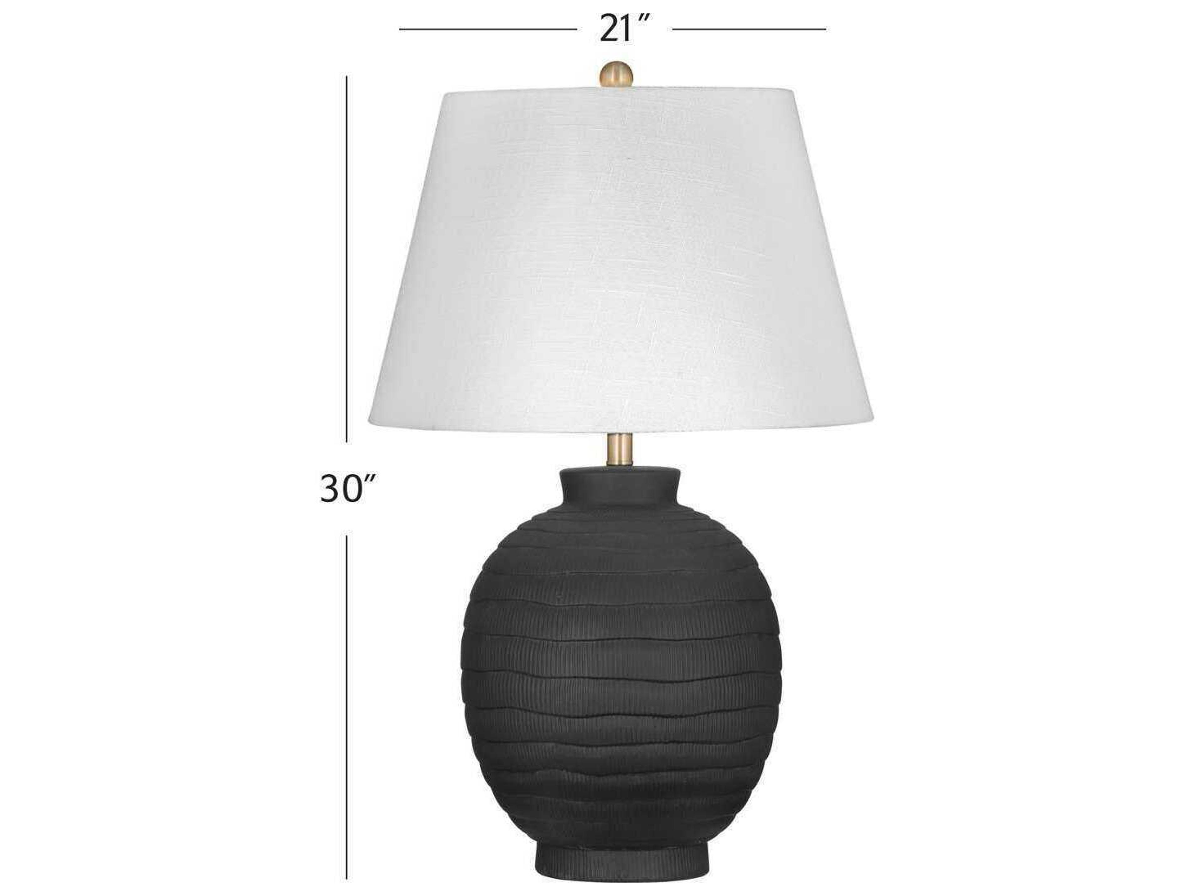Bassett Mirror Black Ventraa Table Lamp