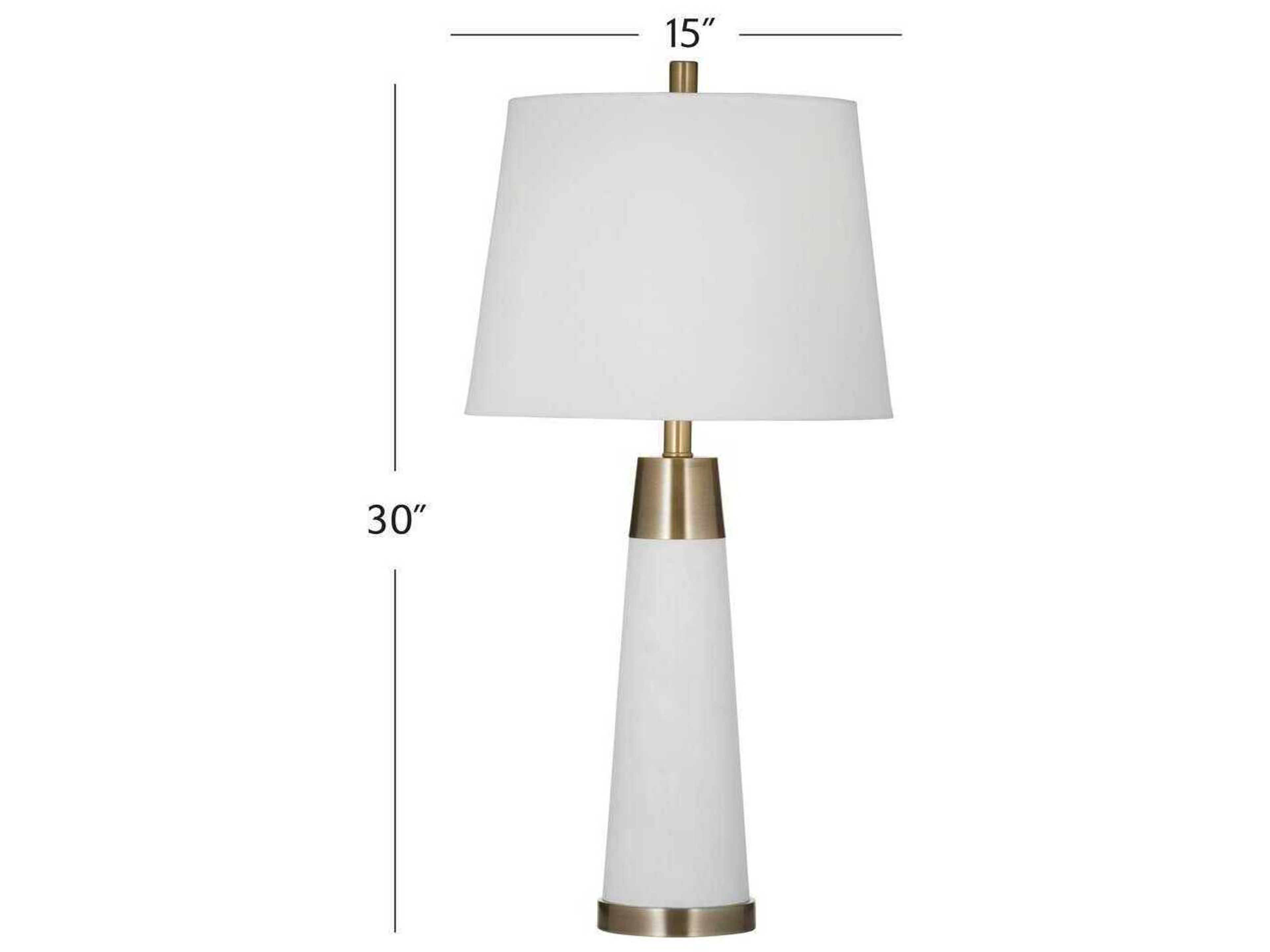 Bassett Mirror White Osage Table Lamp