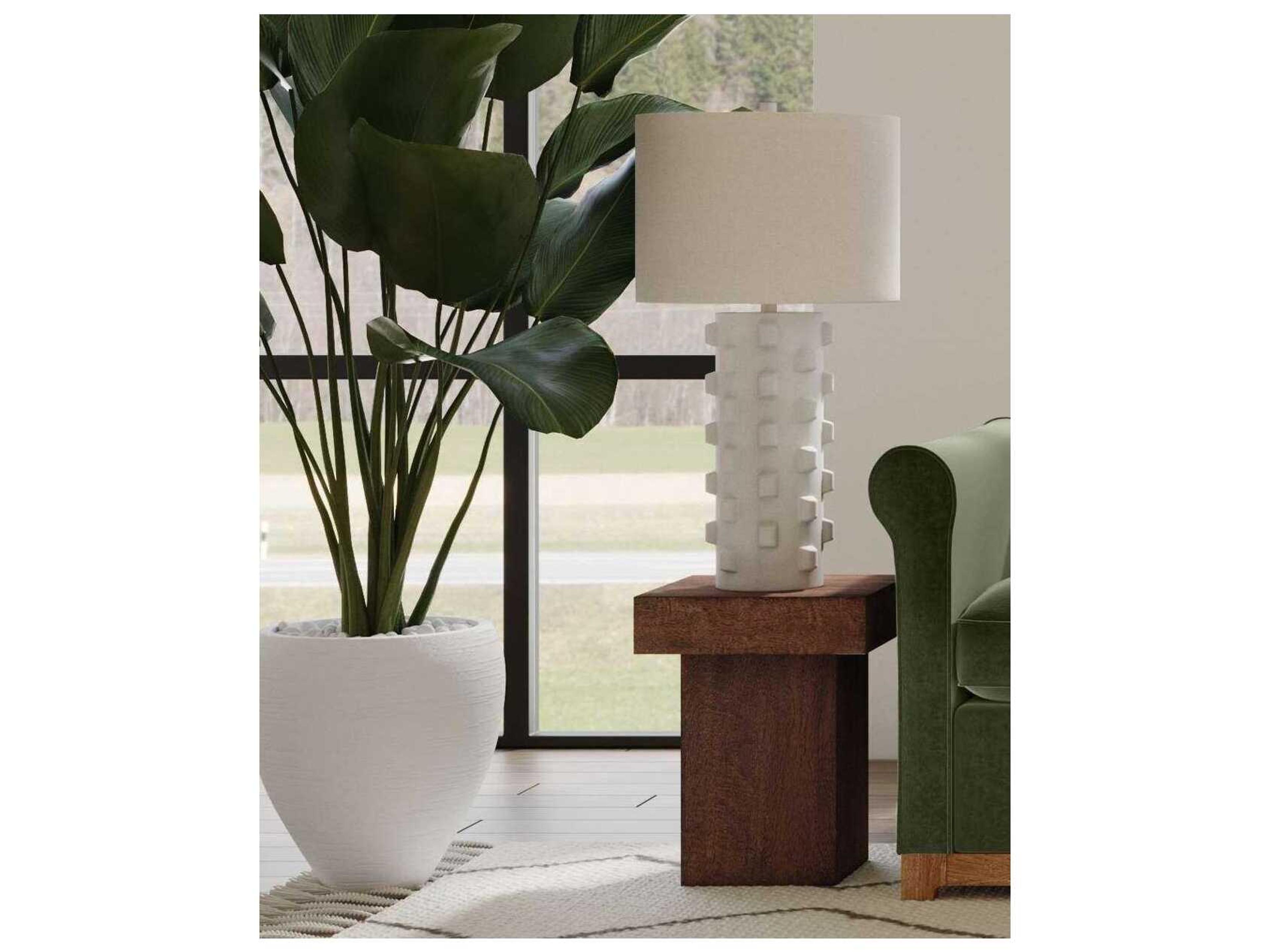 Bassett Mirror White Mellette Table Lamp