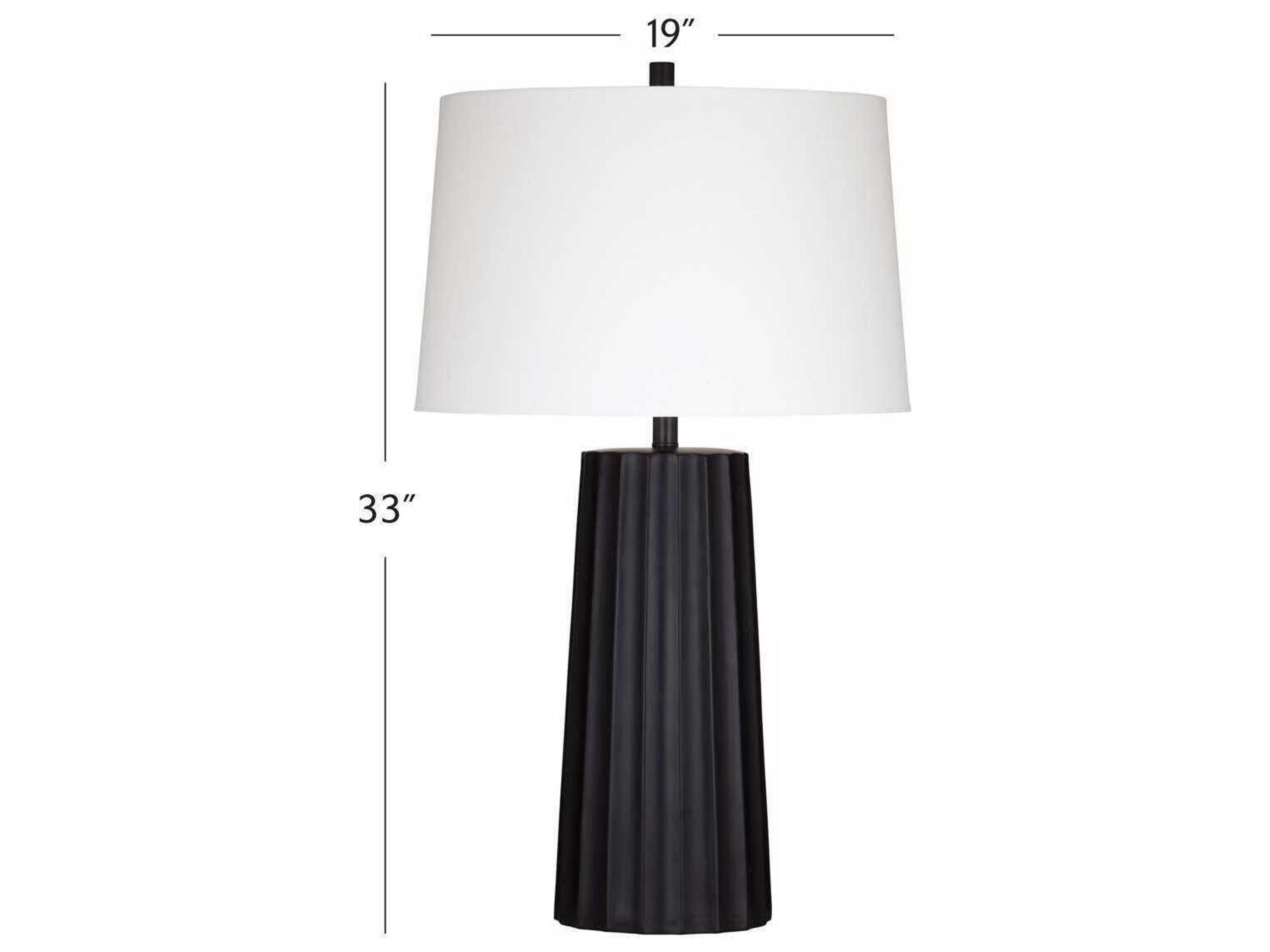 Bassett Mirror Black Sabine Table Lamp