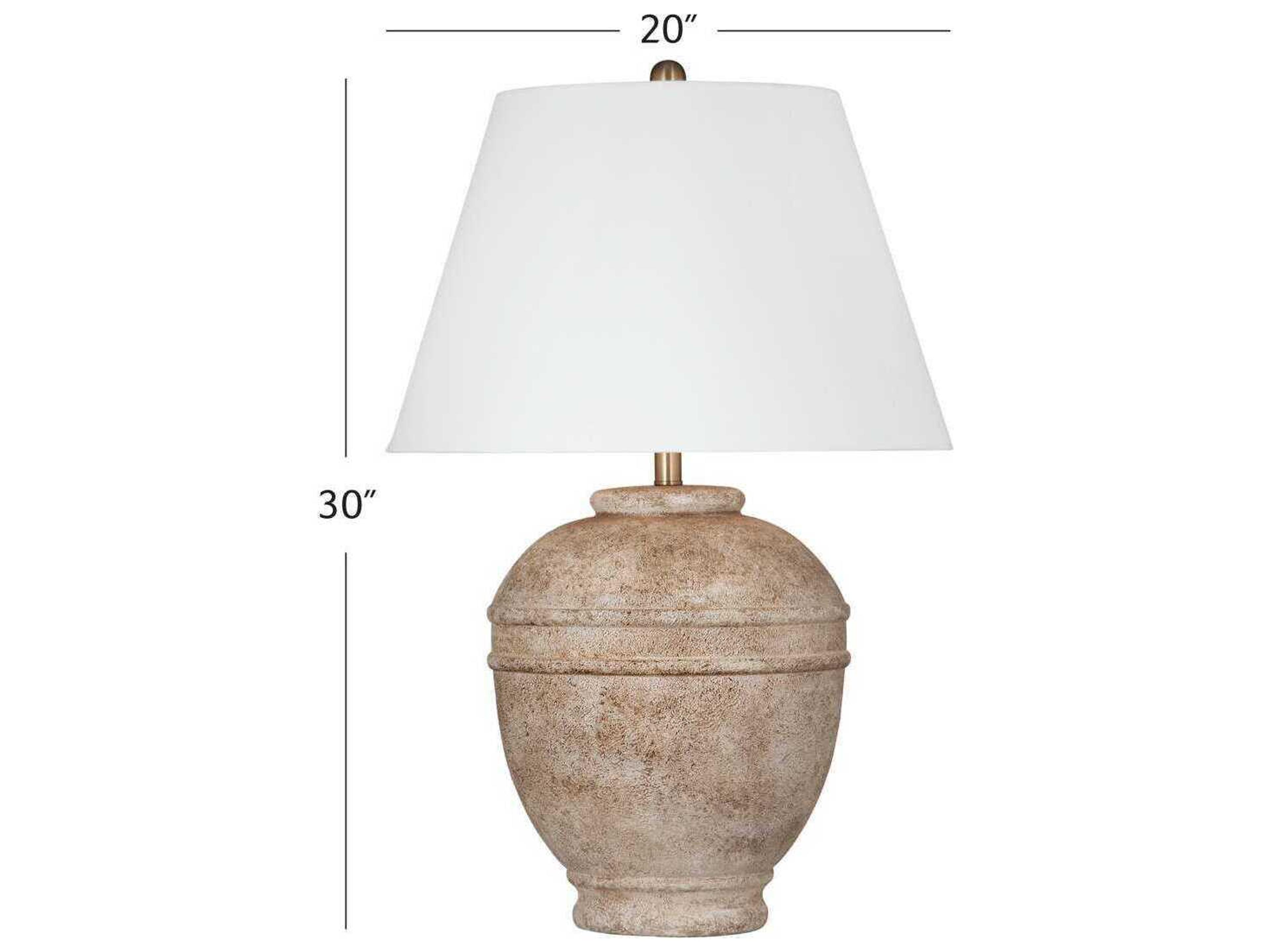 Bassett Mirror White Ashland Table Lamp