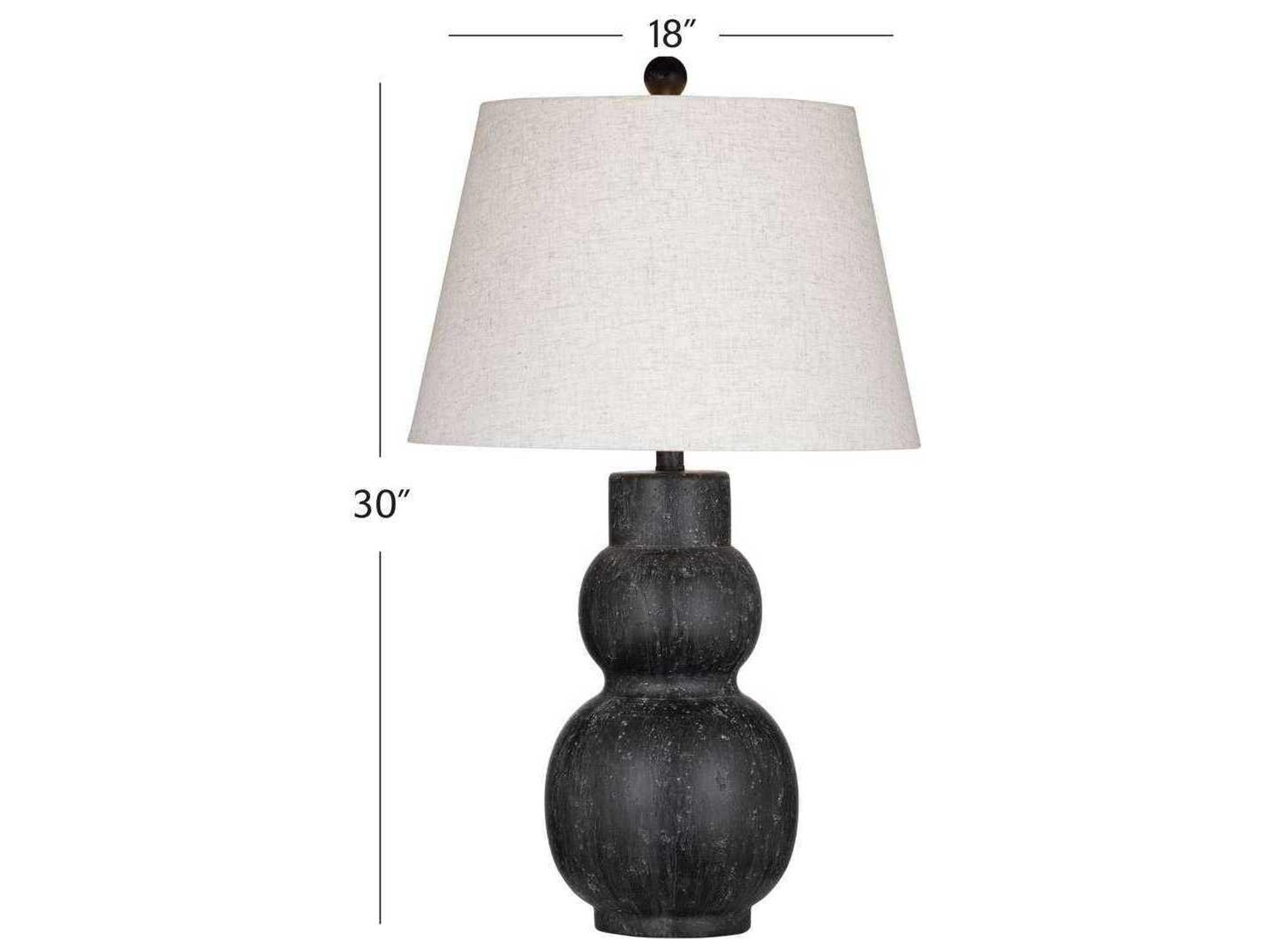 Bassett Mirror Black Cabo Rojo Table Lamp