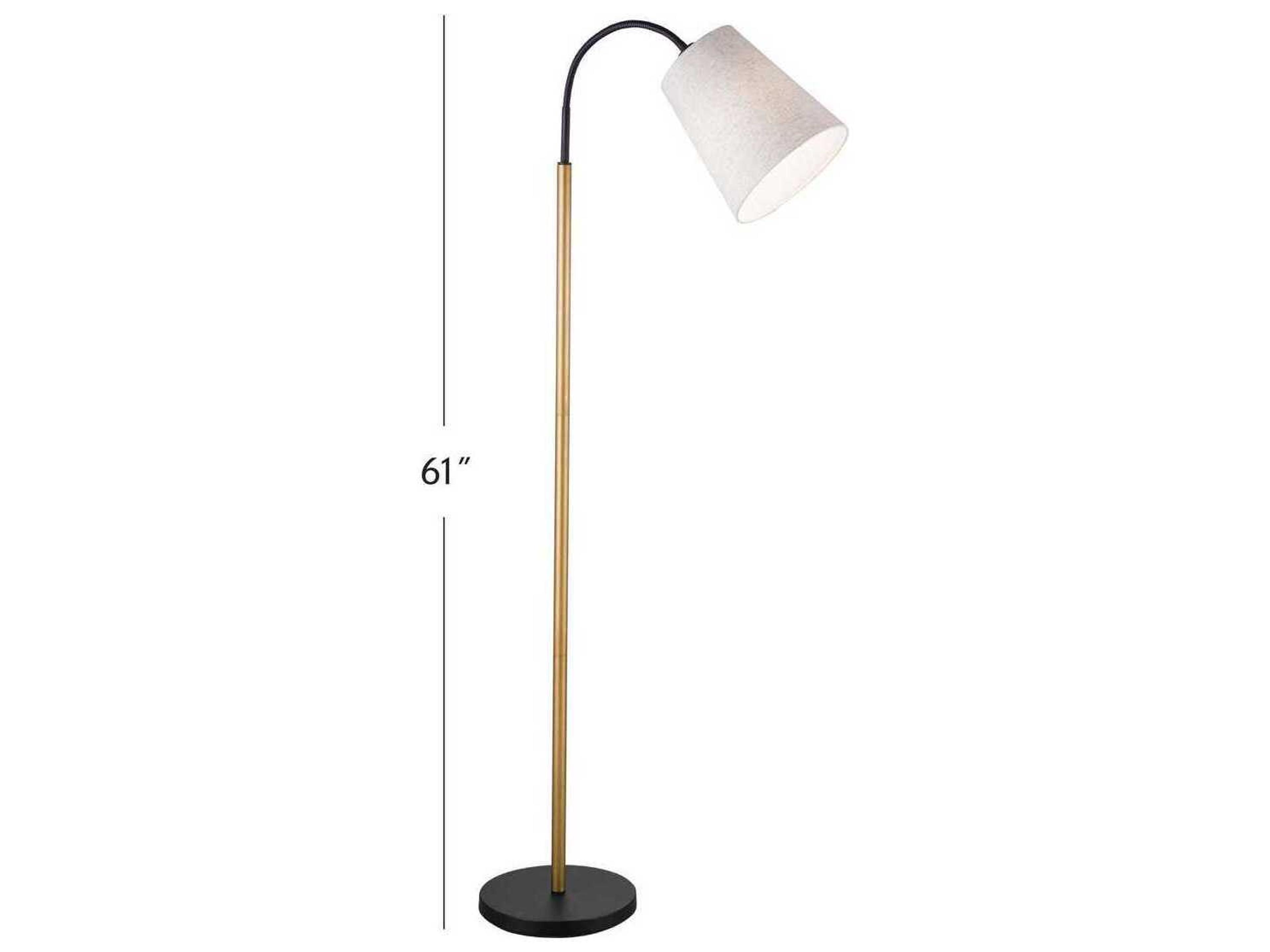 Bassett Mirror Gold Benton Floor Lamp