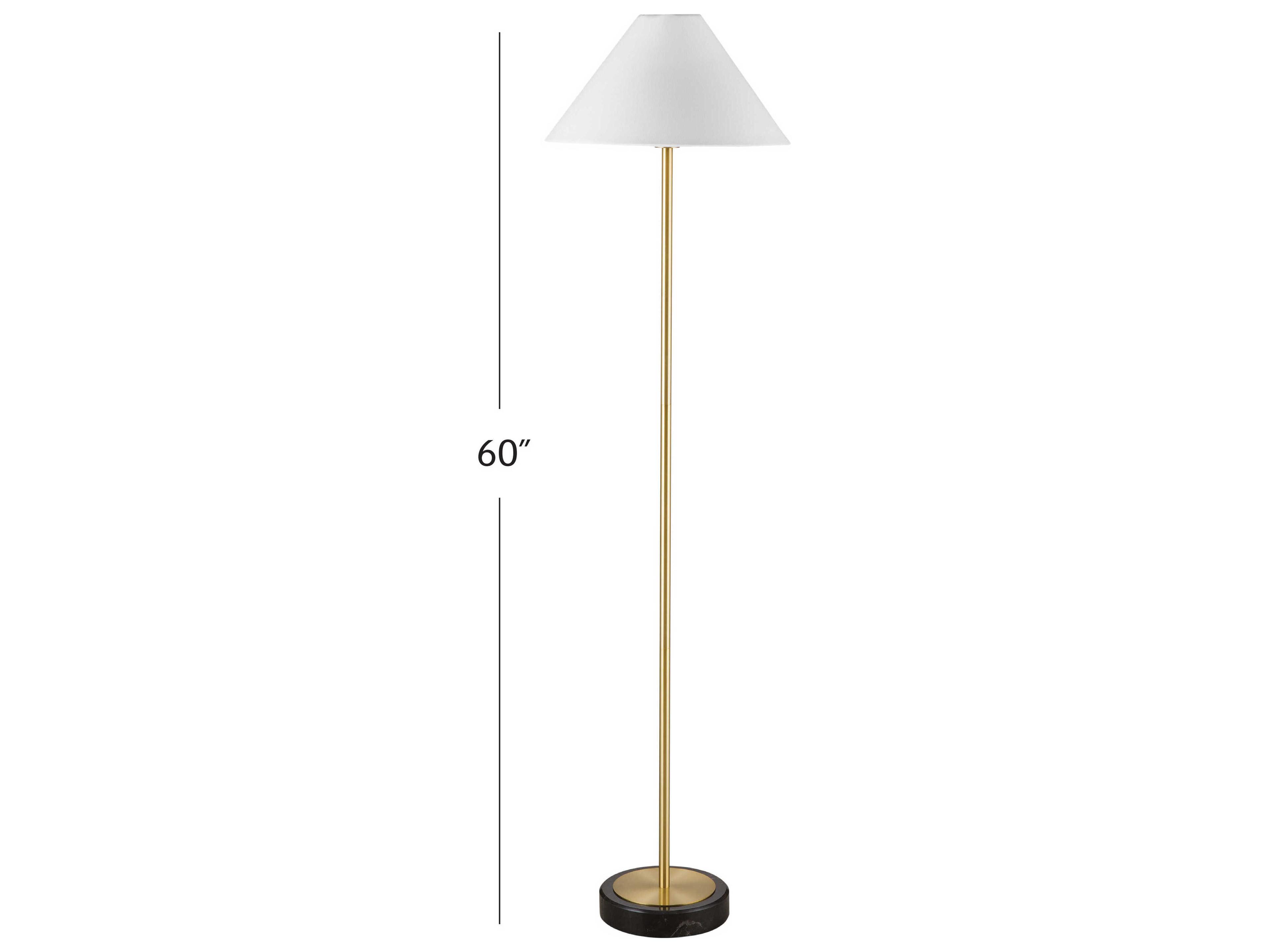 Bassett Mirror Rutland Brass Floor Lamp