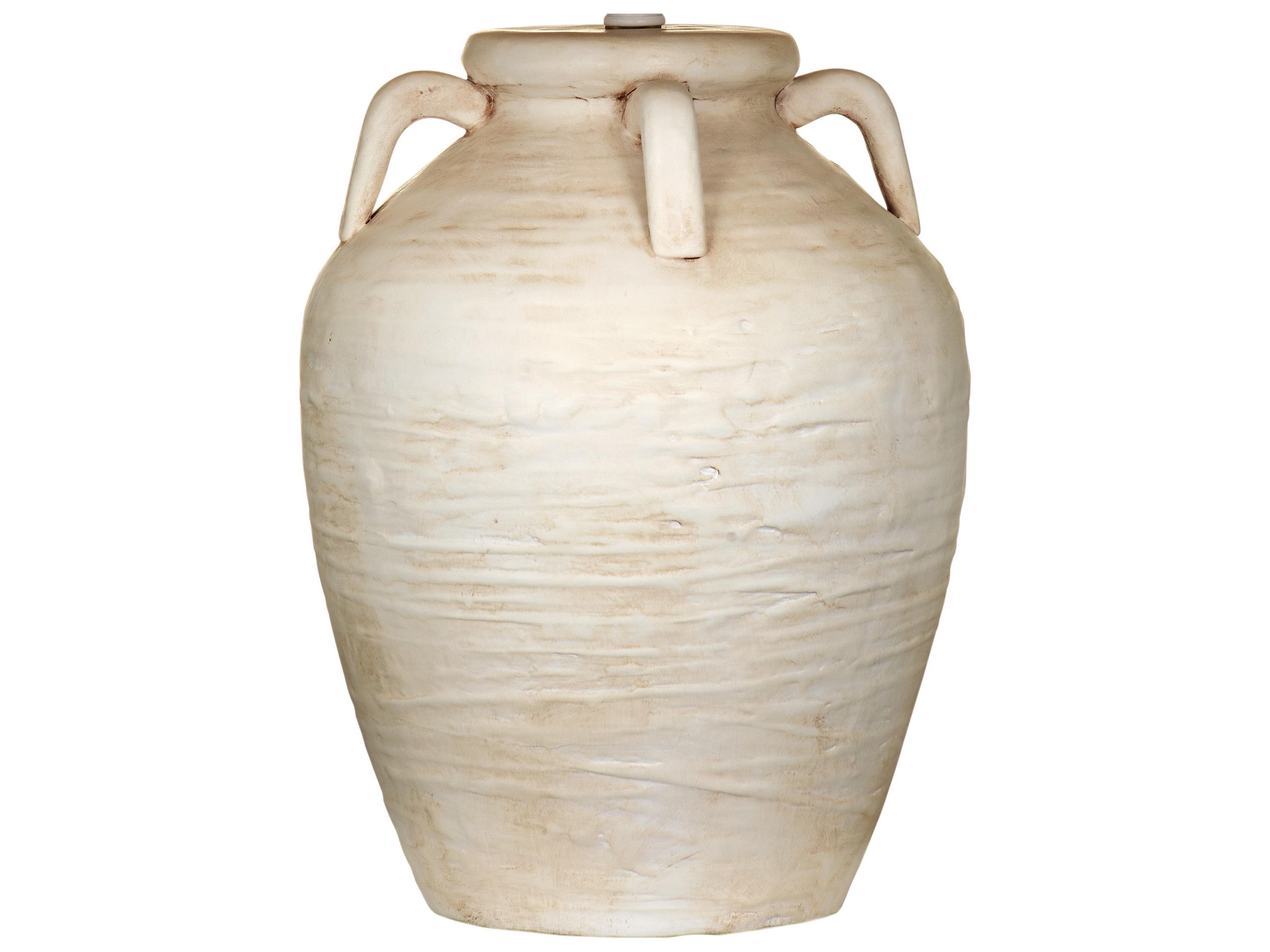 Bassett Mirror Breeze Cream Natural Drum Sea Grass Off White Buffet Lamp