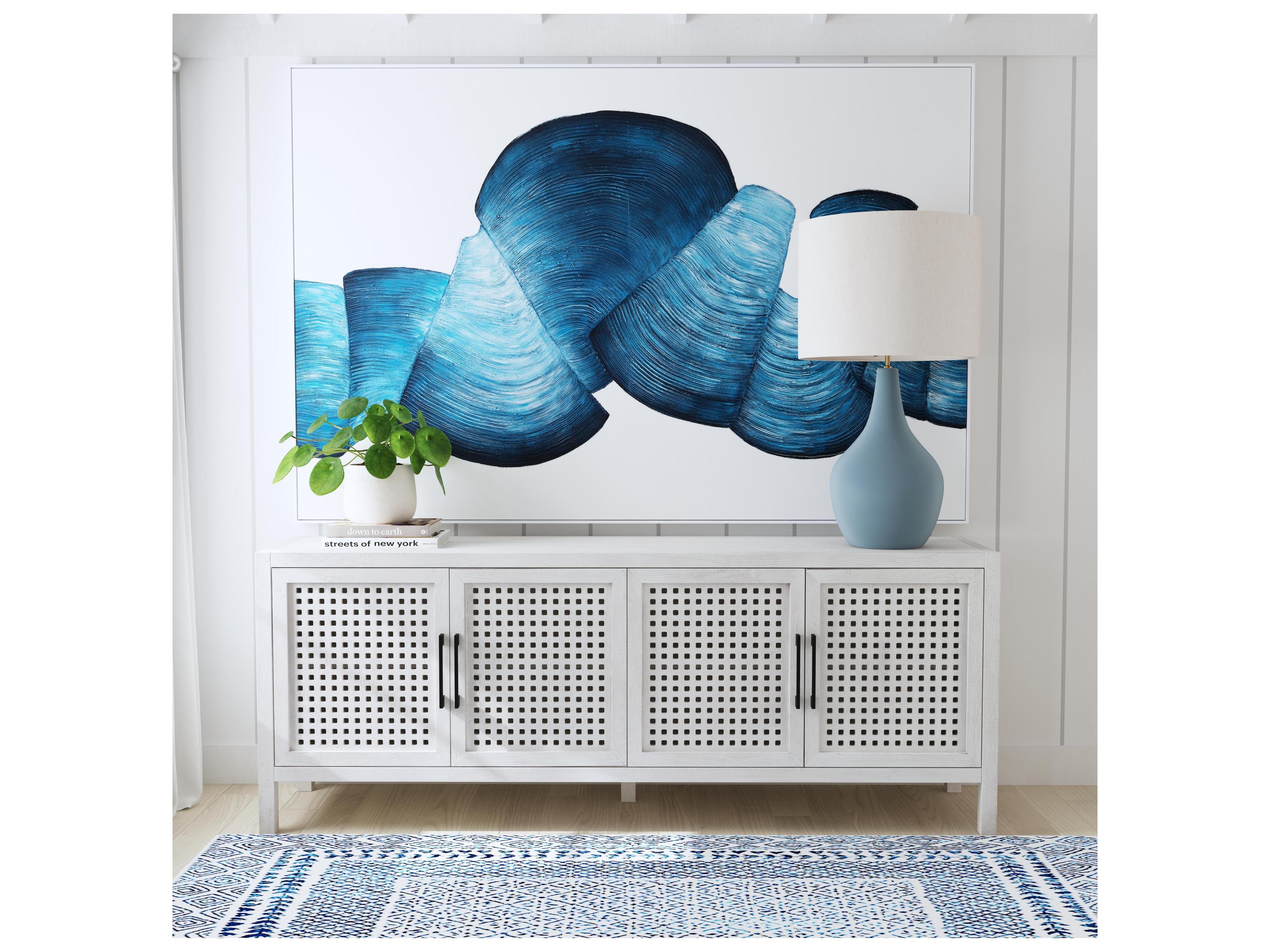 Bassett Mirror Rawlins Light Grey Blue Buffet Lamp