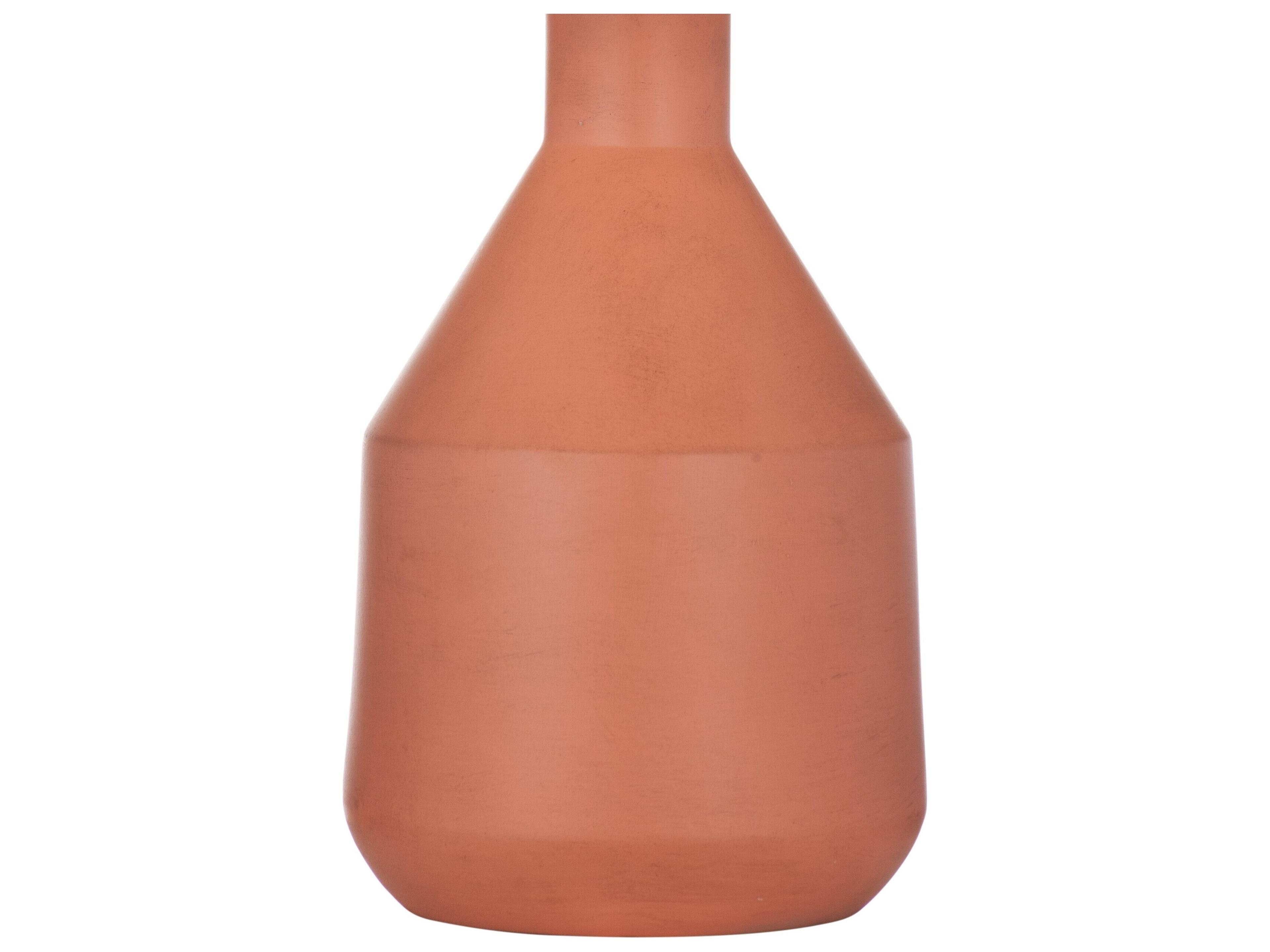 Bassett Mirror Sheridan Terracotta Natural Tapered Drum Linen Orange Buffet Lamp