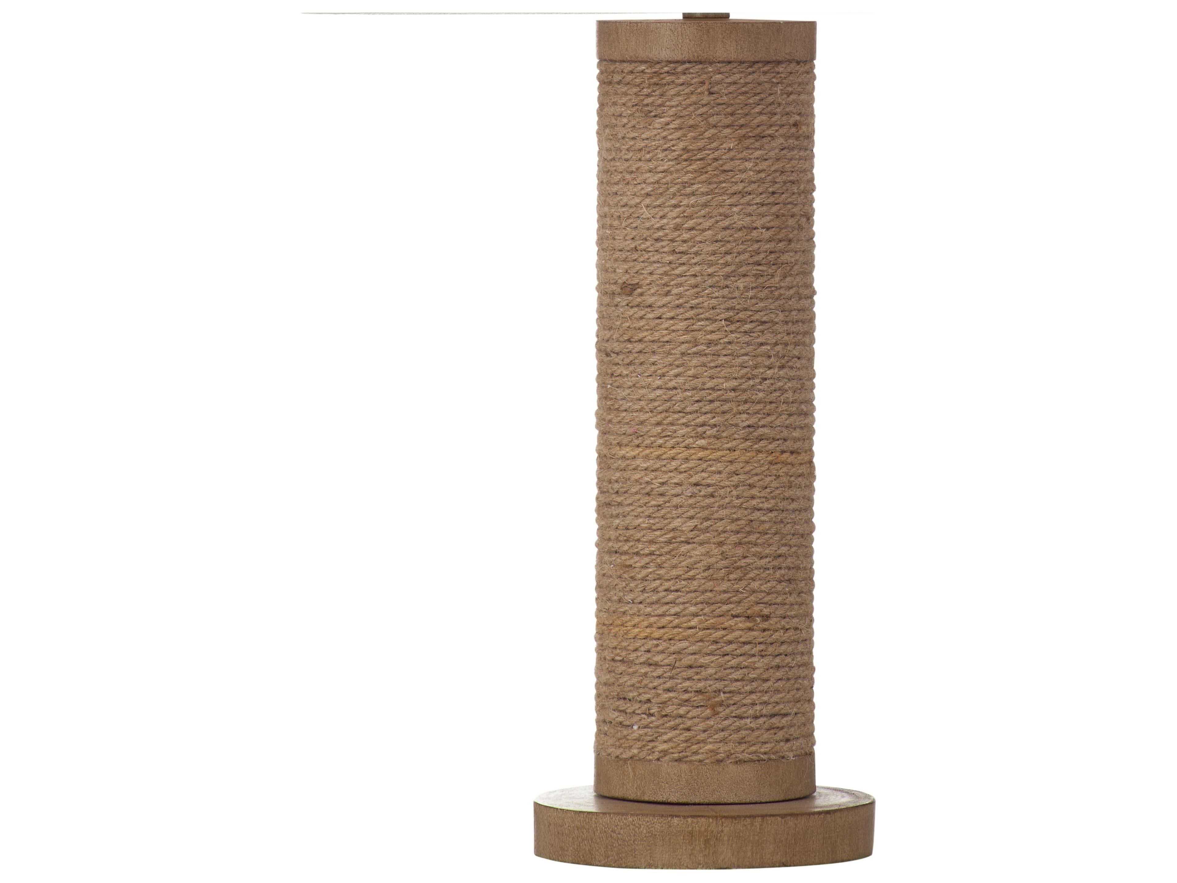 Bassett Mirror Adams Natural Beige Drum Linen Brown Buffet Lamp