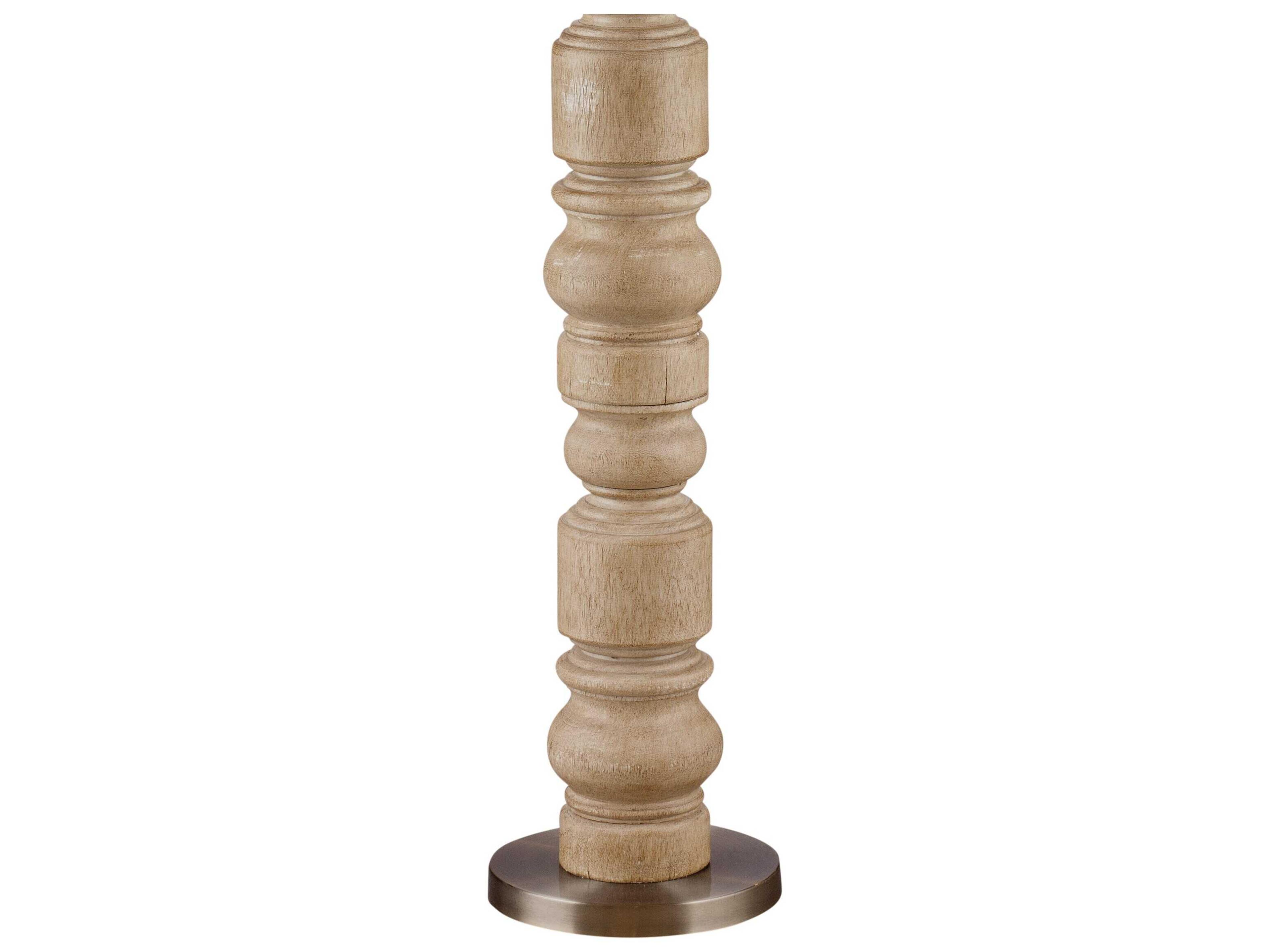 Bassett Mirror Helford Light Brown Oatmeal Linen Floor Lamp